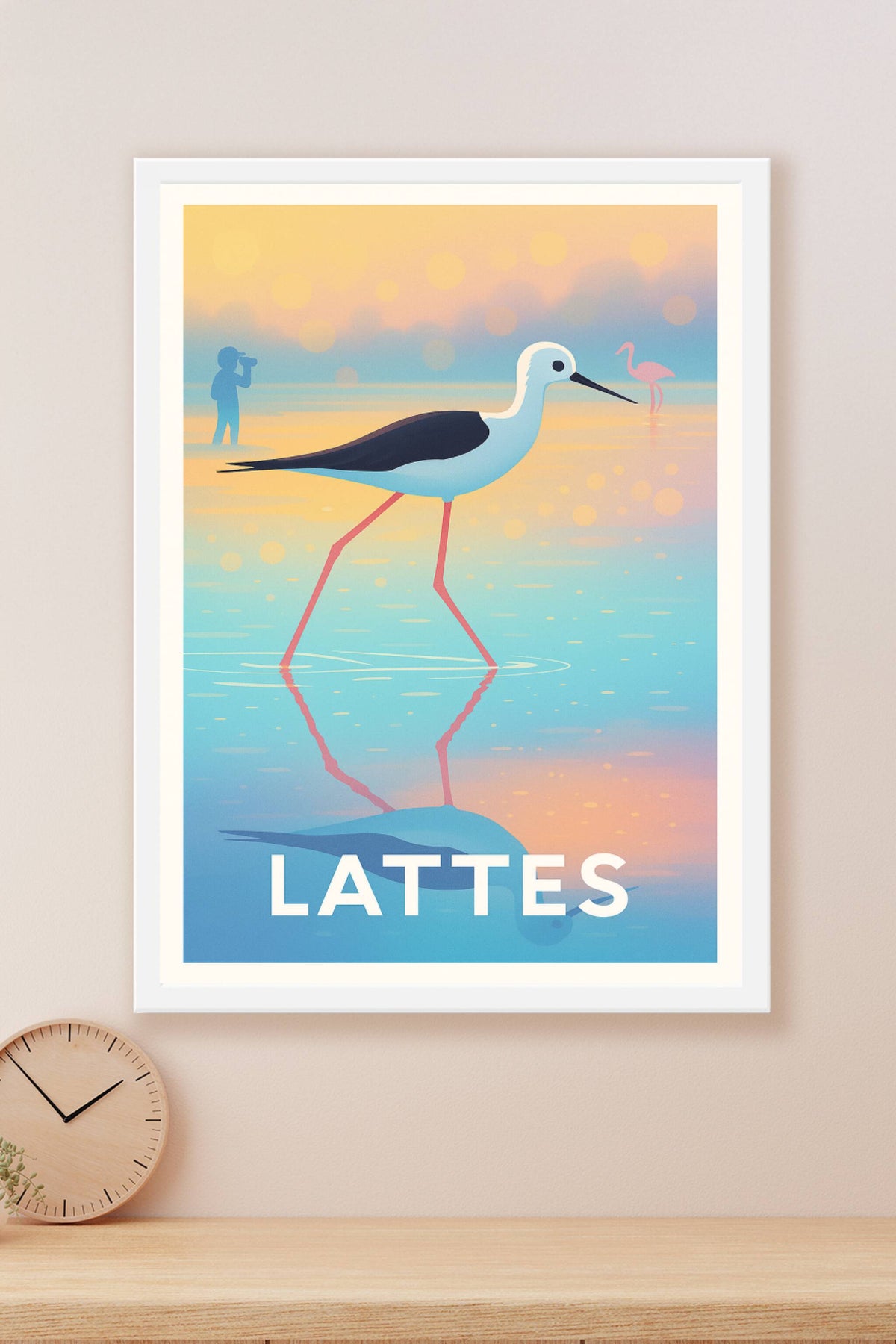 Affiche Lattes — L'élégance de la nature au crépuscule · poster d'art de Lattes