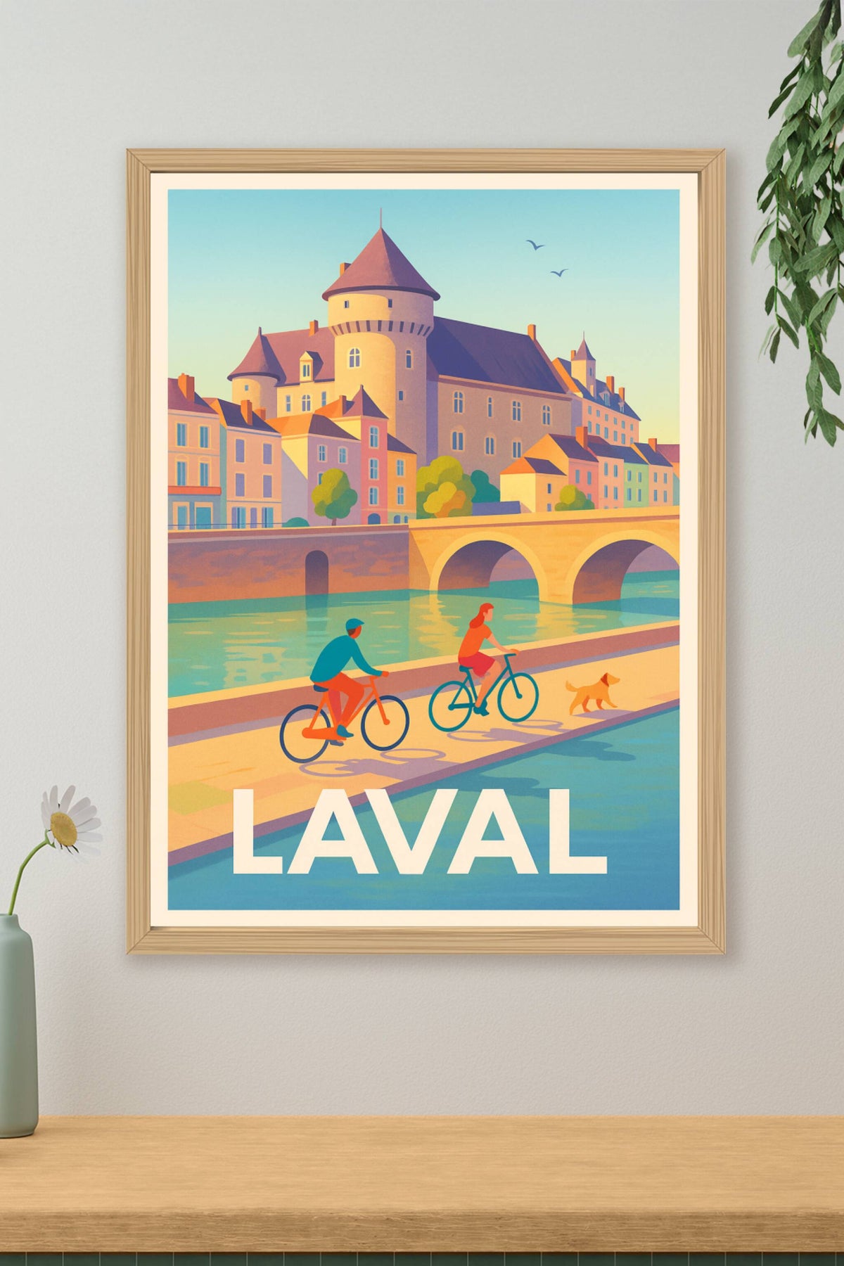Affiche Laval — Charme et douceur au fil de l'eau · poster d'art de Laval