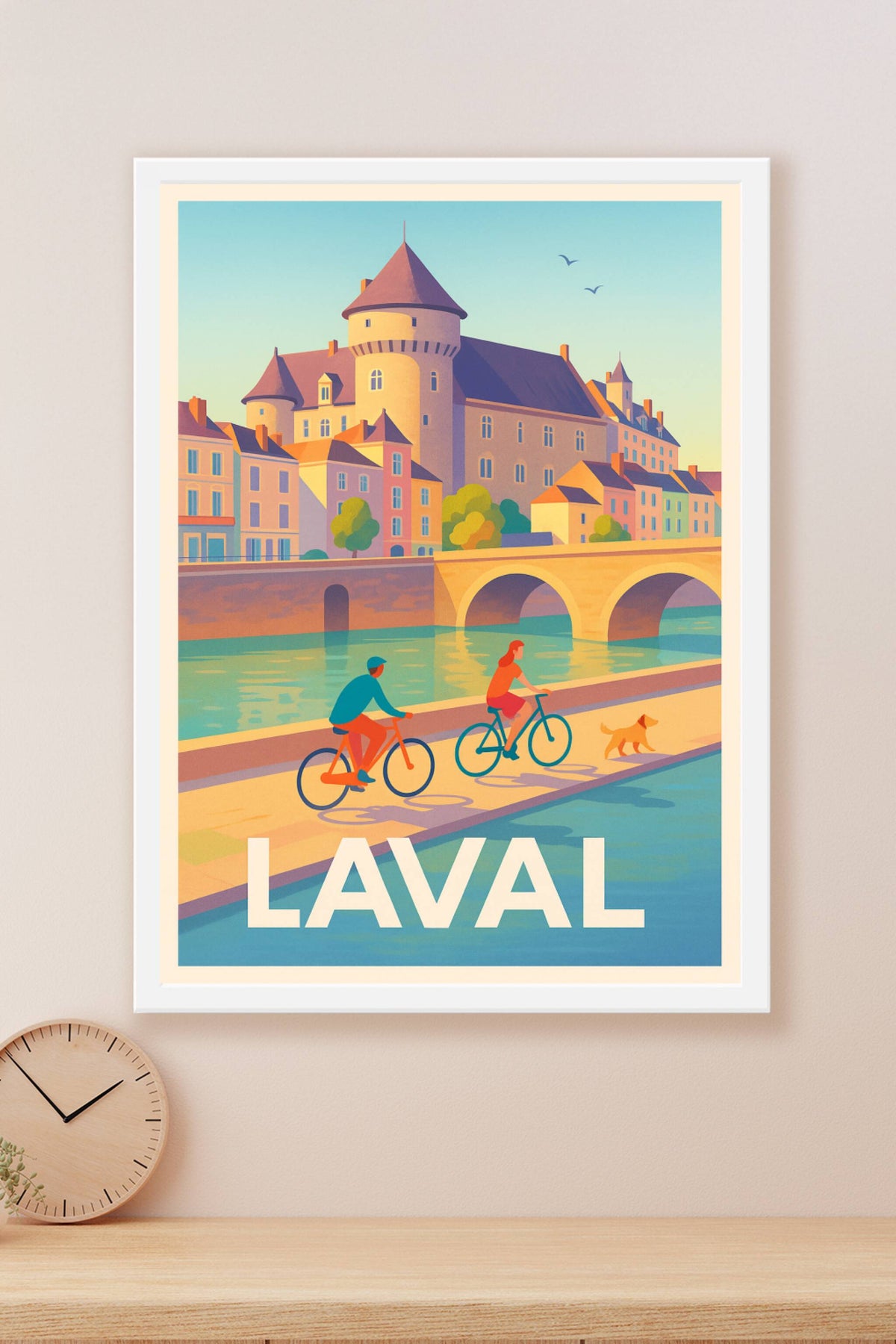 Affiche Laval — Charme et douceur au fil de l'eau · poster d'art de Laval