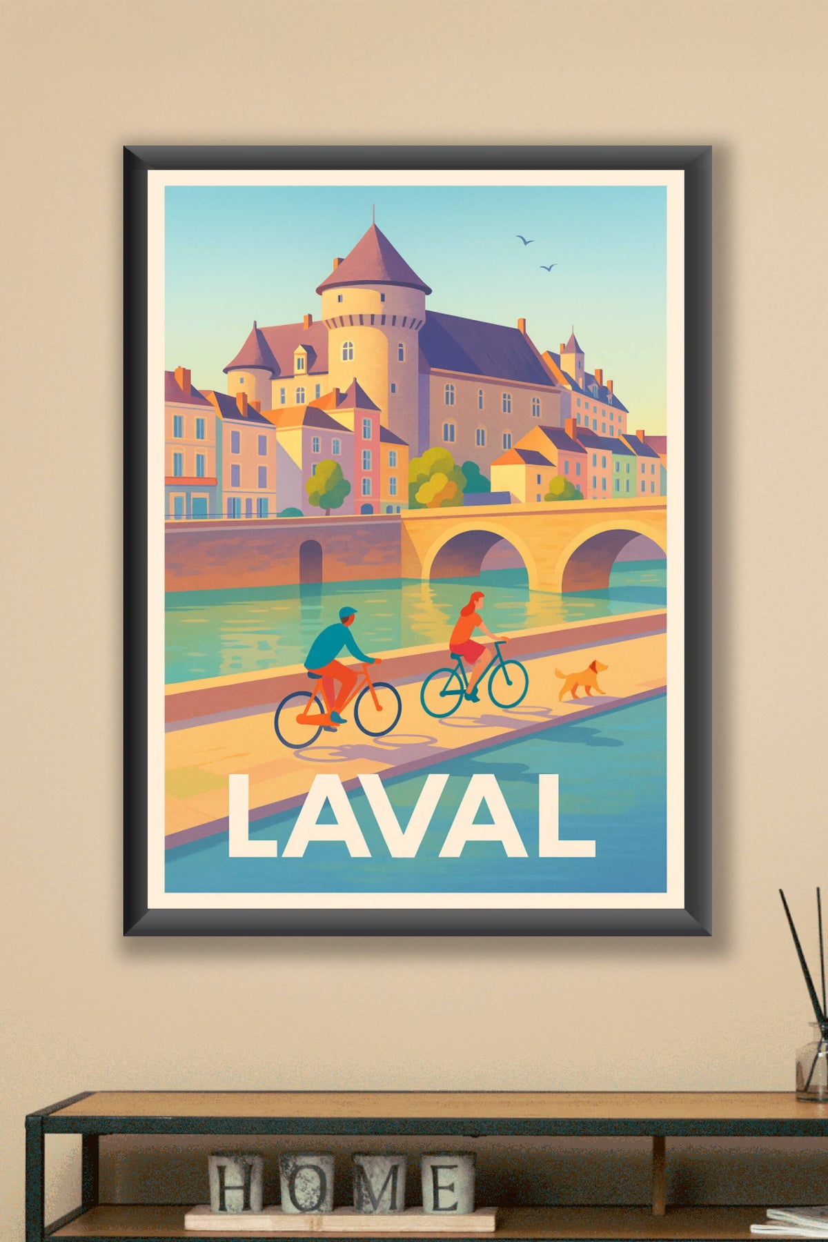 Affiche Laval — Charme et douceur au fil de l'eau · poster d'art de Laval