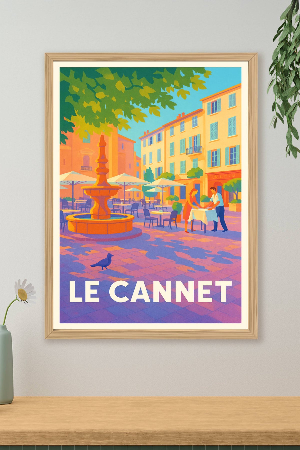 Affiche Le Cannet — Charme et convivialité au cœur de la Provence · poster d'art de Le Cannet
