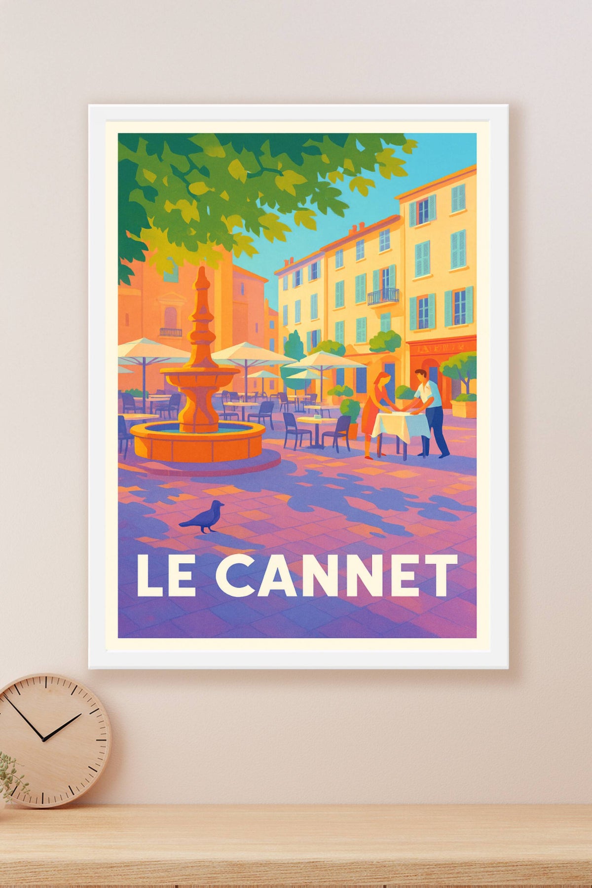 Affiche Le Cannet — Charme et convivialité au cœur de la Provence · poster d'art de Le Cannet
