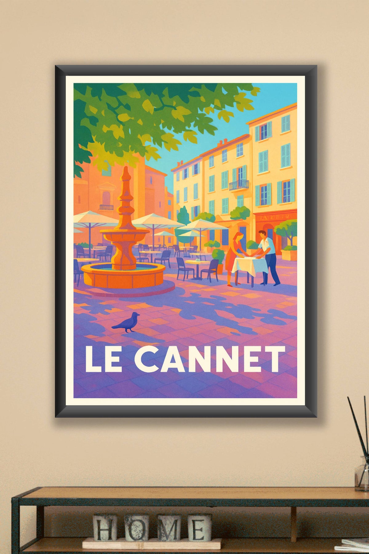 Affiche Le Cannet — Charme et convivialité au cœur de la Provence · poster d'art de Le Cannet