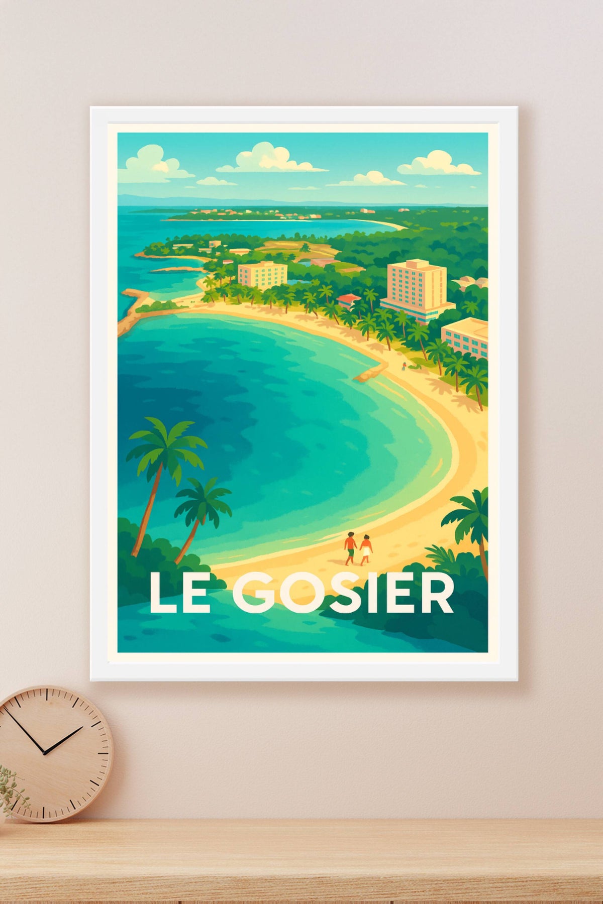 Affiche Le Gosier — Évasion tropicale au bord de l'eau · poster d'art de Le Gosier