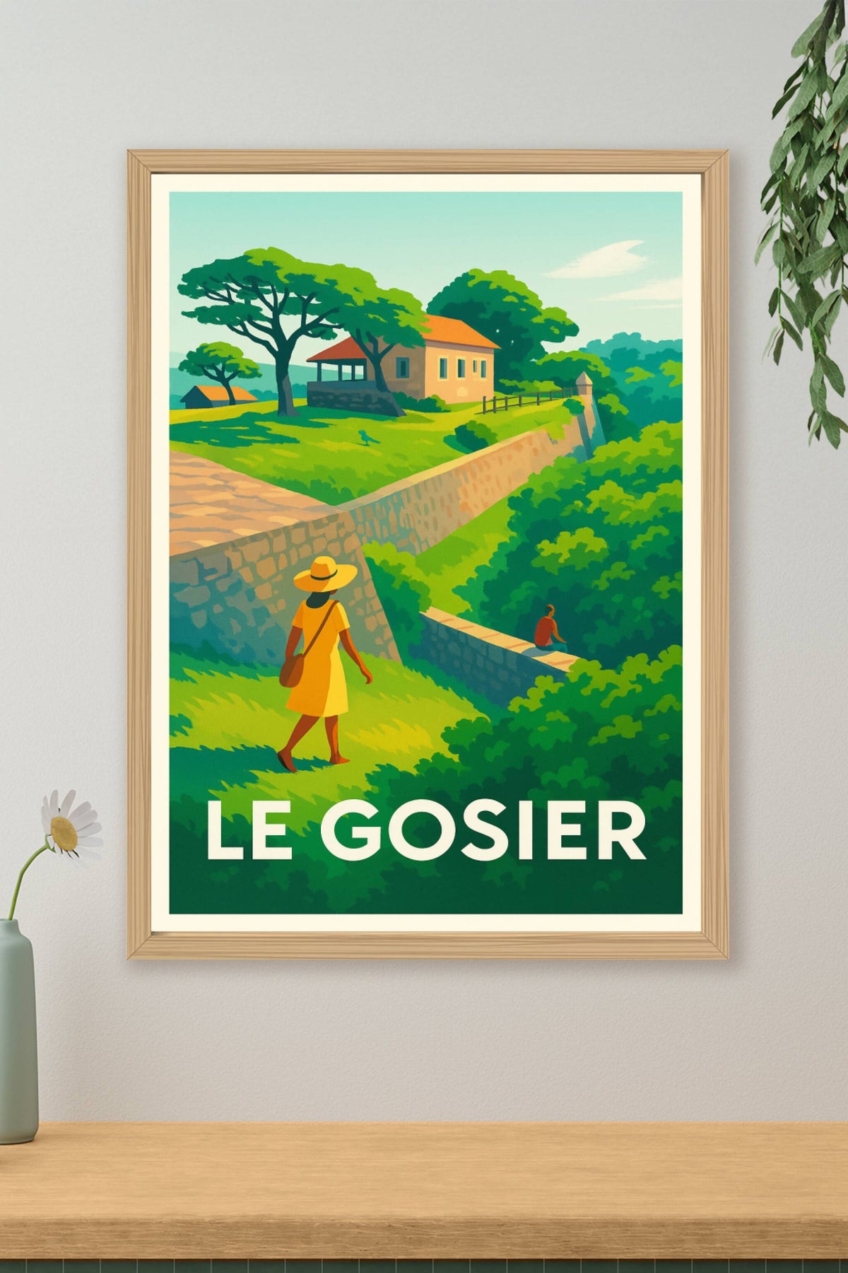 Affiche Le Gosier — Évasion naturelle ensoleillée · poster d'art de Le Gosier