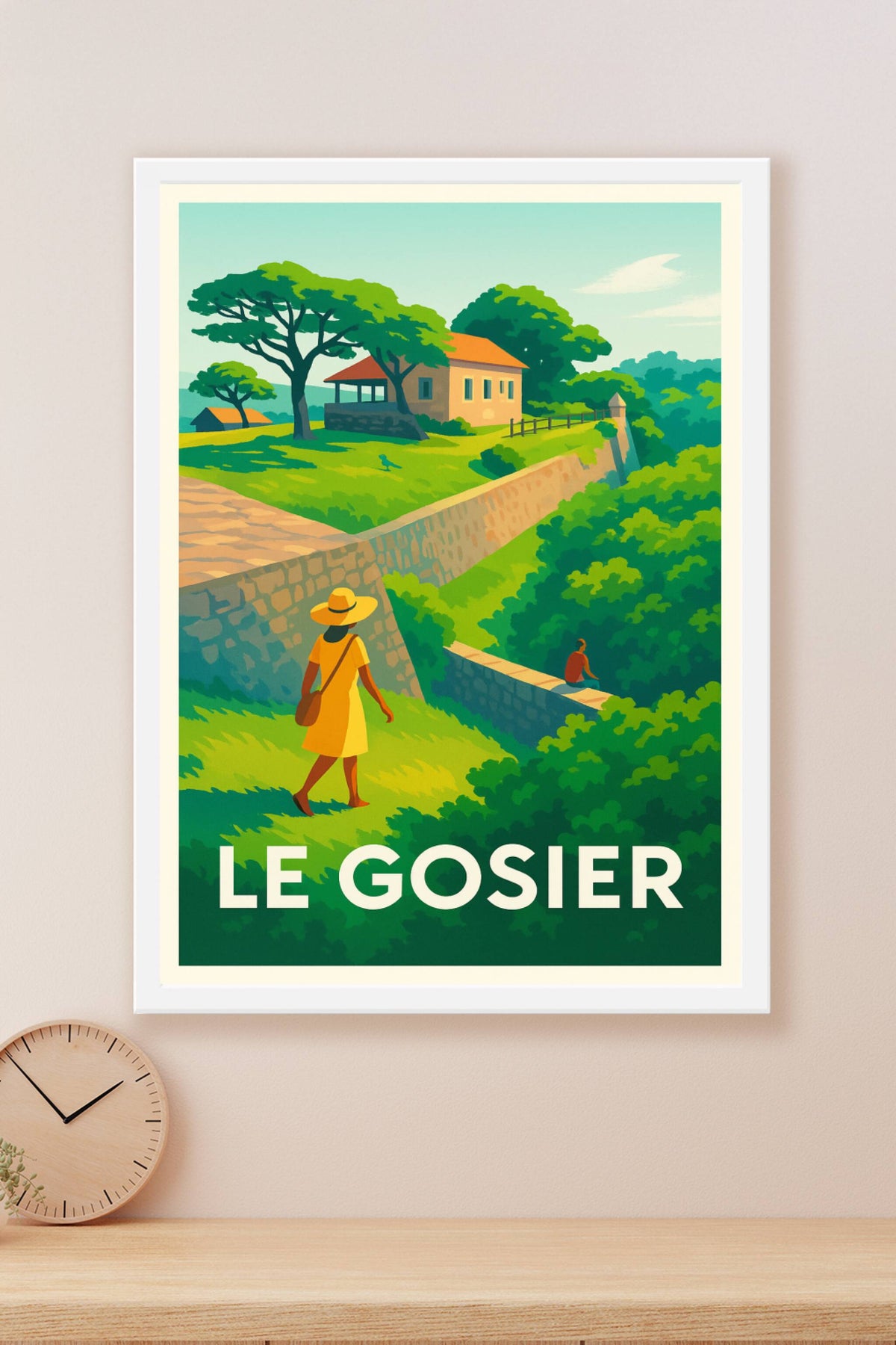 Affiche Le Gosier — Évasion naturelle ensoleillée · poster d'art de Le Gosier