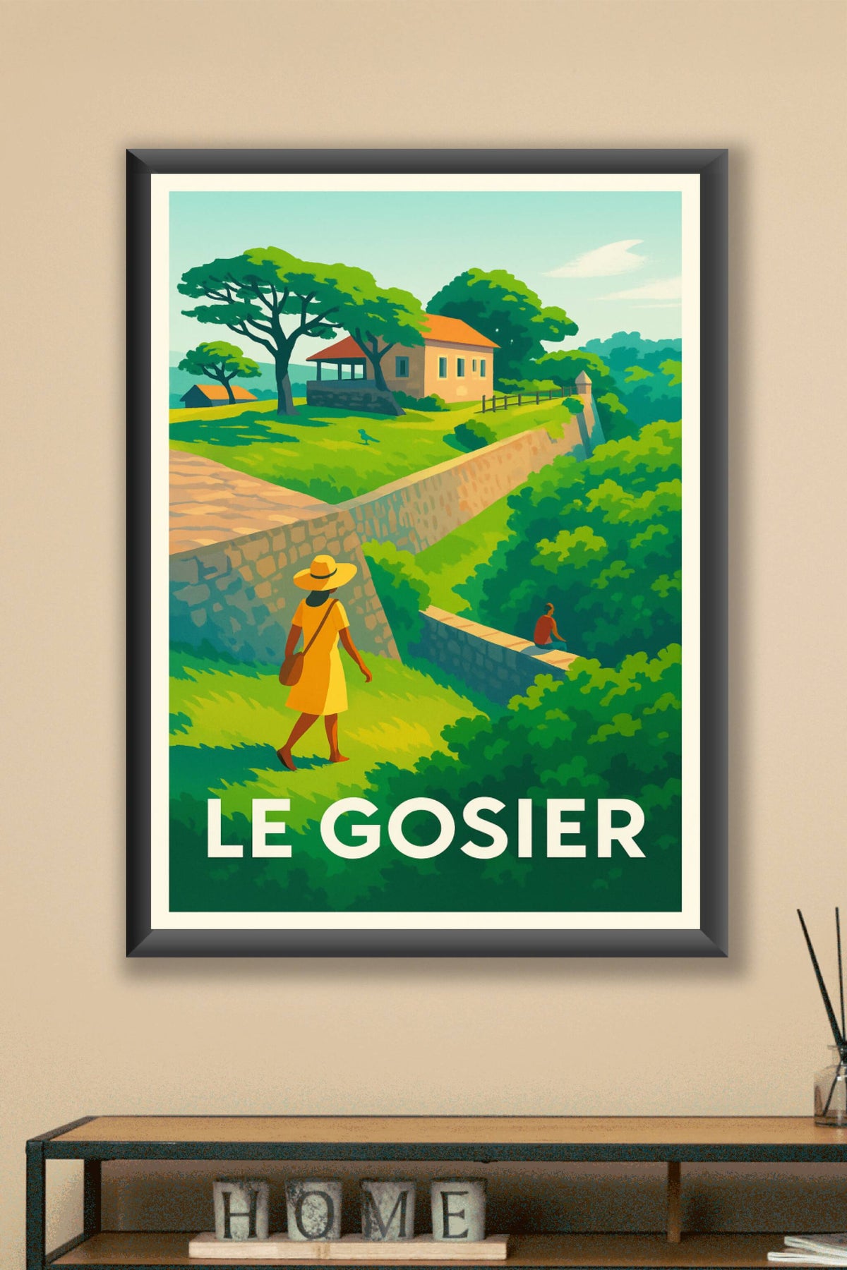 Affiche Le Gosier — Évasion naturelle ensoleillée · poster d'art de Le Gosier