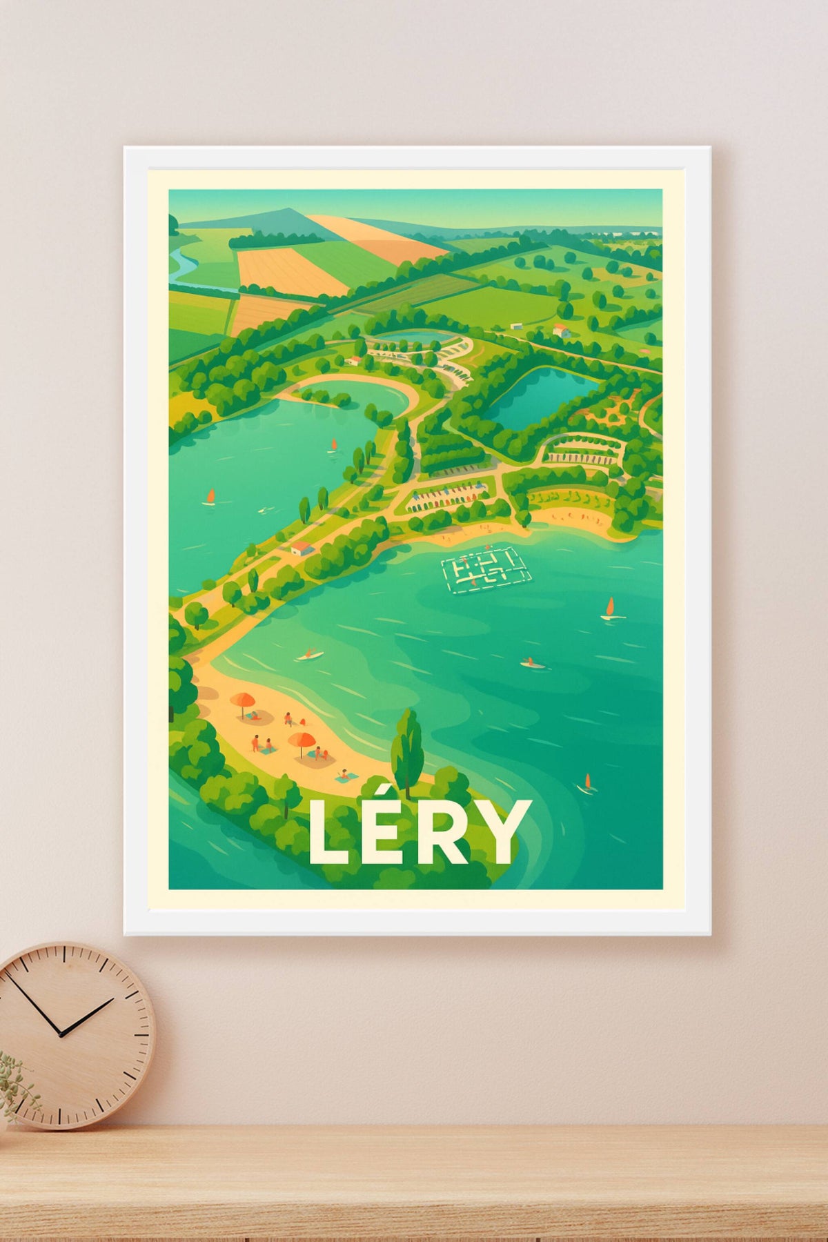 Affiche Léry — Évasion verte au bord de l'eau · poster d'art de Léry