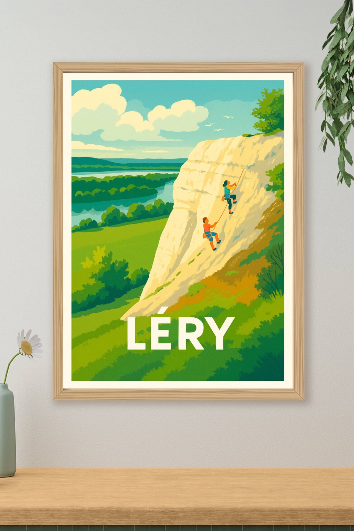 Affiche Léry — Escalade et nature en pleine harmonie · poster d'art de Léry