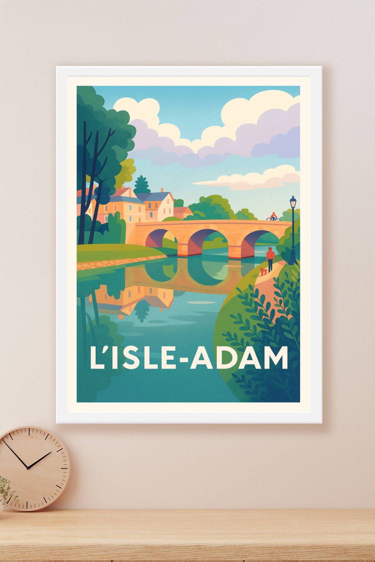 Affiche L'Isle-Adam — Charme bucolique au fil de l'Oise · poster d'art de L'Isle-Adam