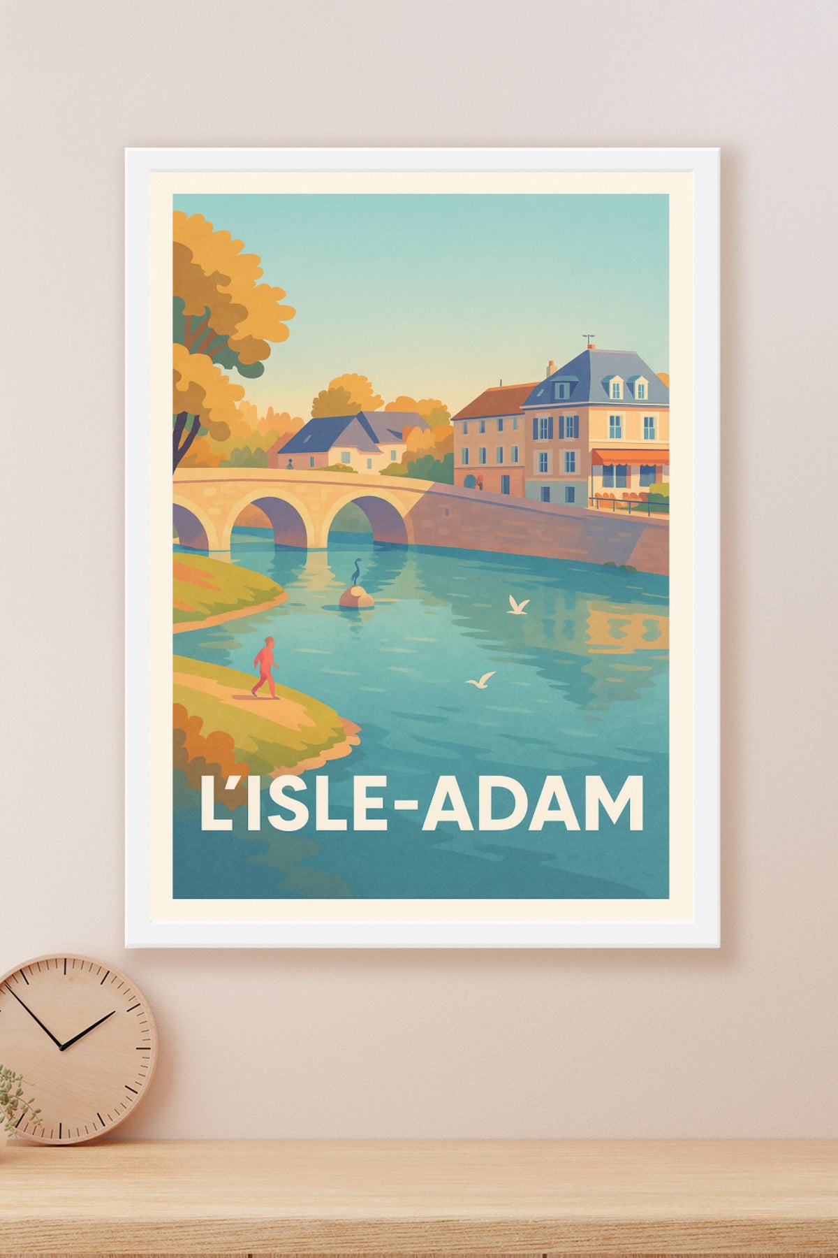 Affiche L'Isle-Adam — Charme et sérénité au bord de l'eau · poster d'art de L'Isle-Adam