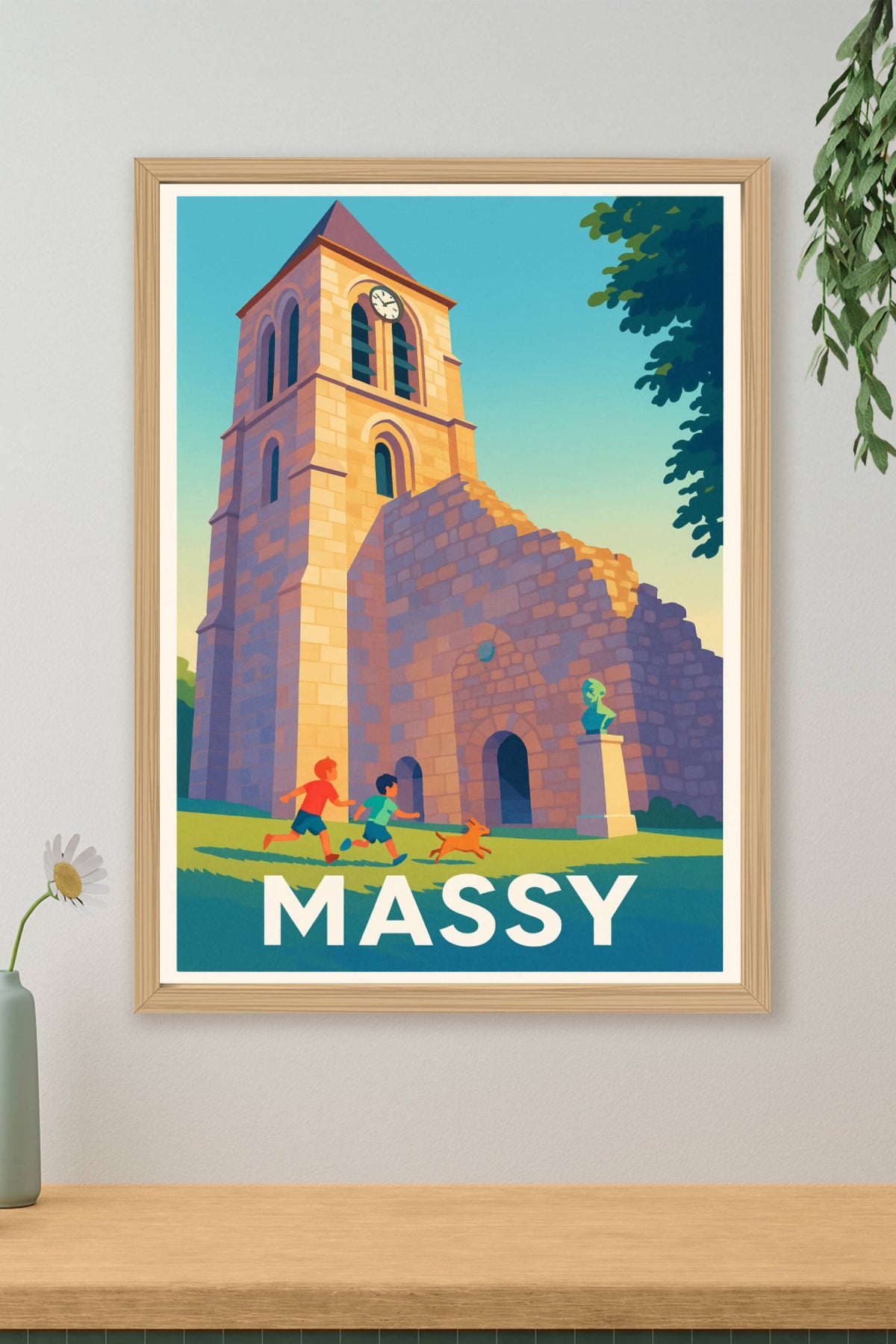 Affiche Massy — L'émerveillement entre histoire et nature · poster d'art de Massy