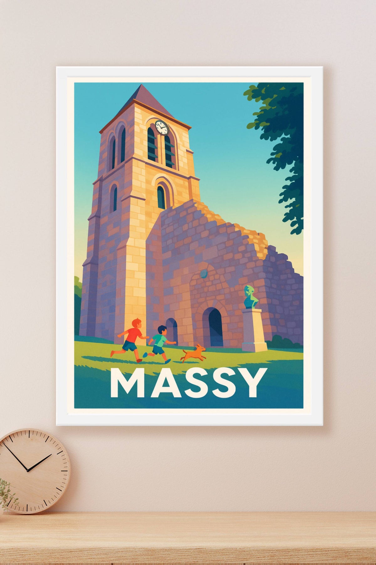 Affiche Massy — L'émerveillement entre histoire et nature · poster d'art de Massy