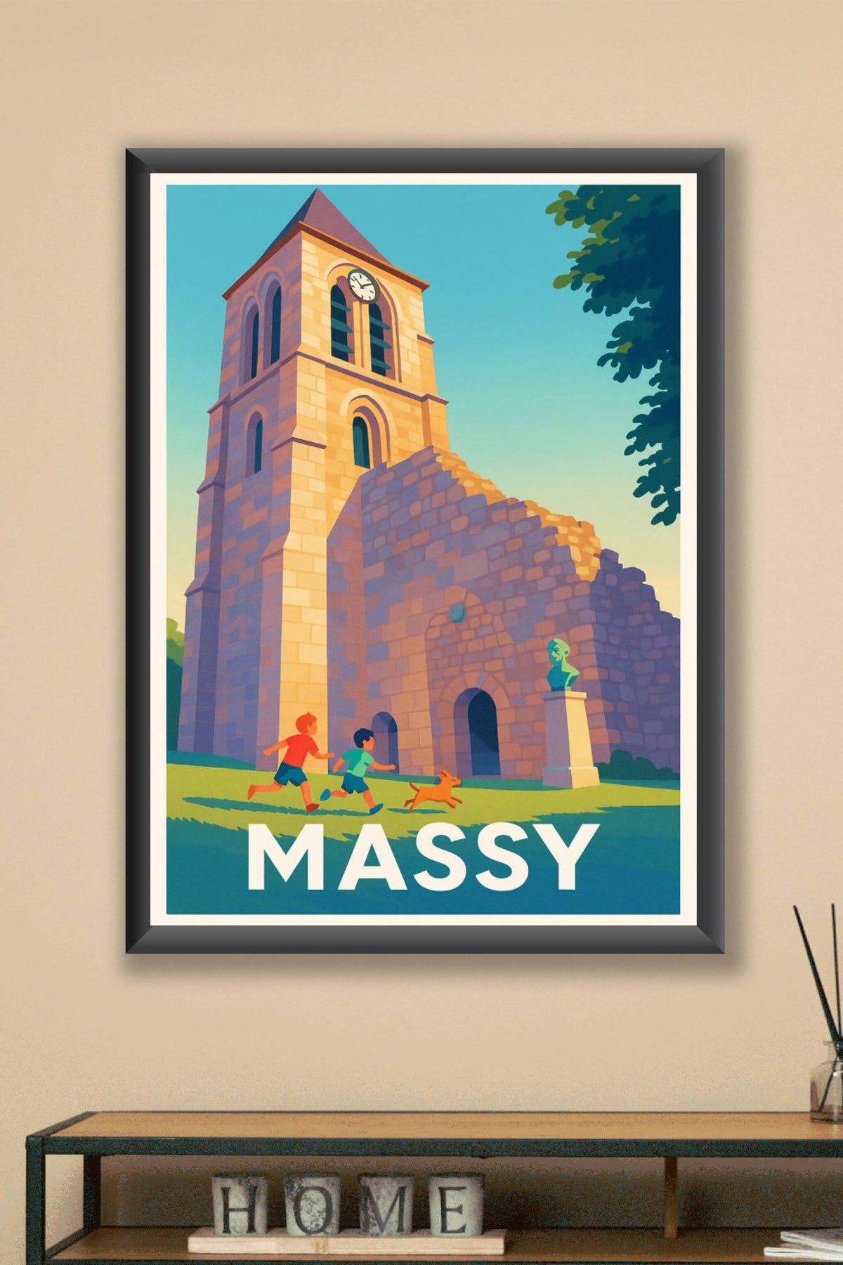 Affiche Massy — L'émerveillement entre histoire et nature · poster d'art de Massy
