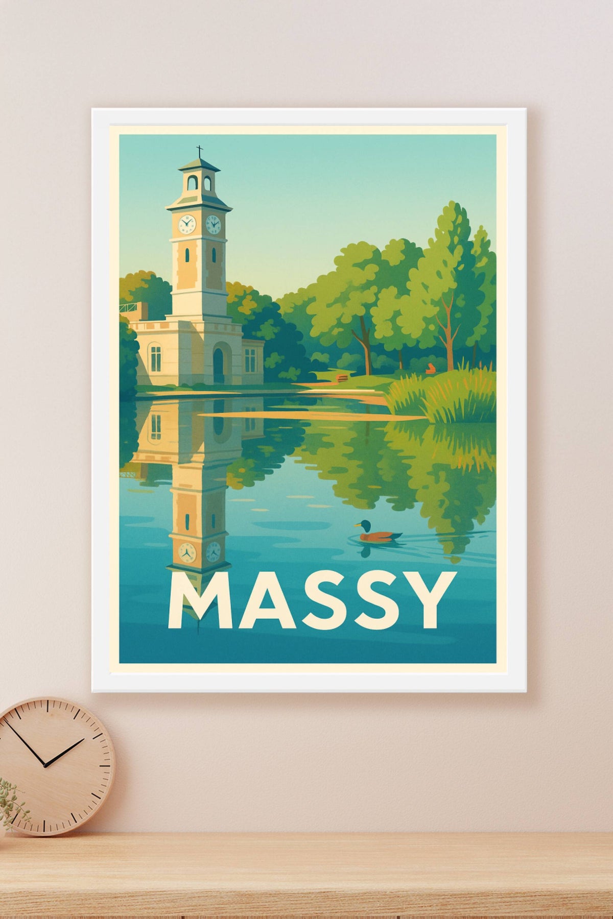 Affiche Massy — Sérénité au bord de l'eau · poster d'art de Massy