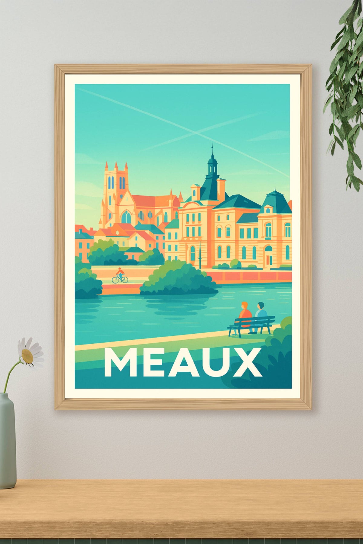 Affiche Meaux — Élégance et Sérénité au Bord de l'Eau · poster d'art de Meaux