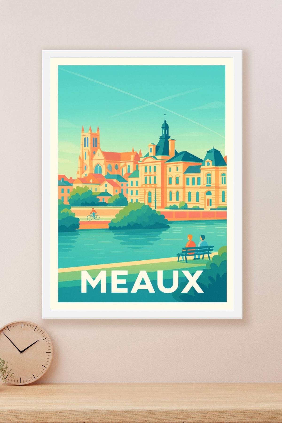 Affiche Meaux — Élégance et Sérénité au Bord de l'Eau · poster d'art de Meaux