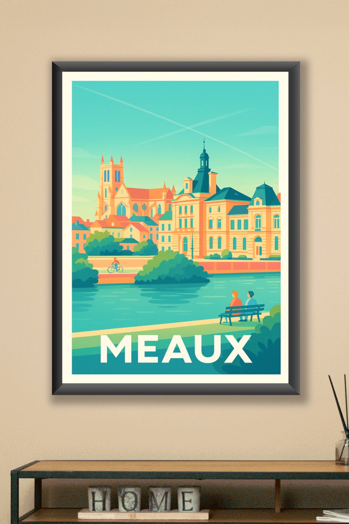 Affiche Meaux — Élégance et Sérénité au Bord de l'Eau · poster d'art de Meaux