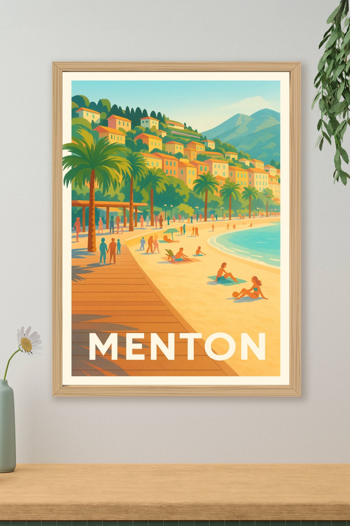 Affiche Menton — L'élégance en bord de mer · poster d'art de Menton