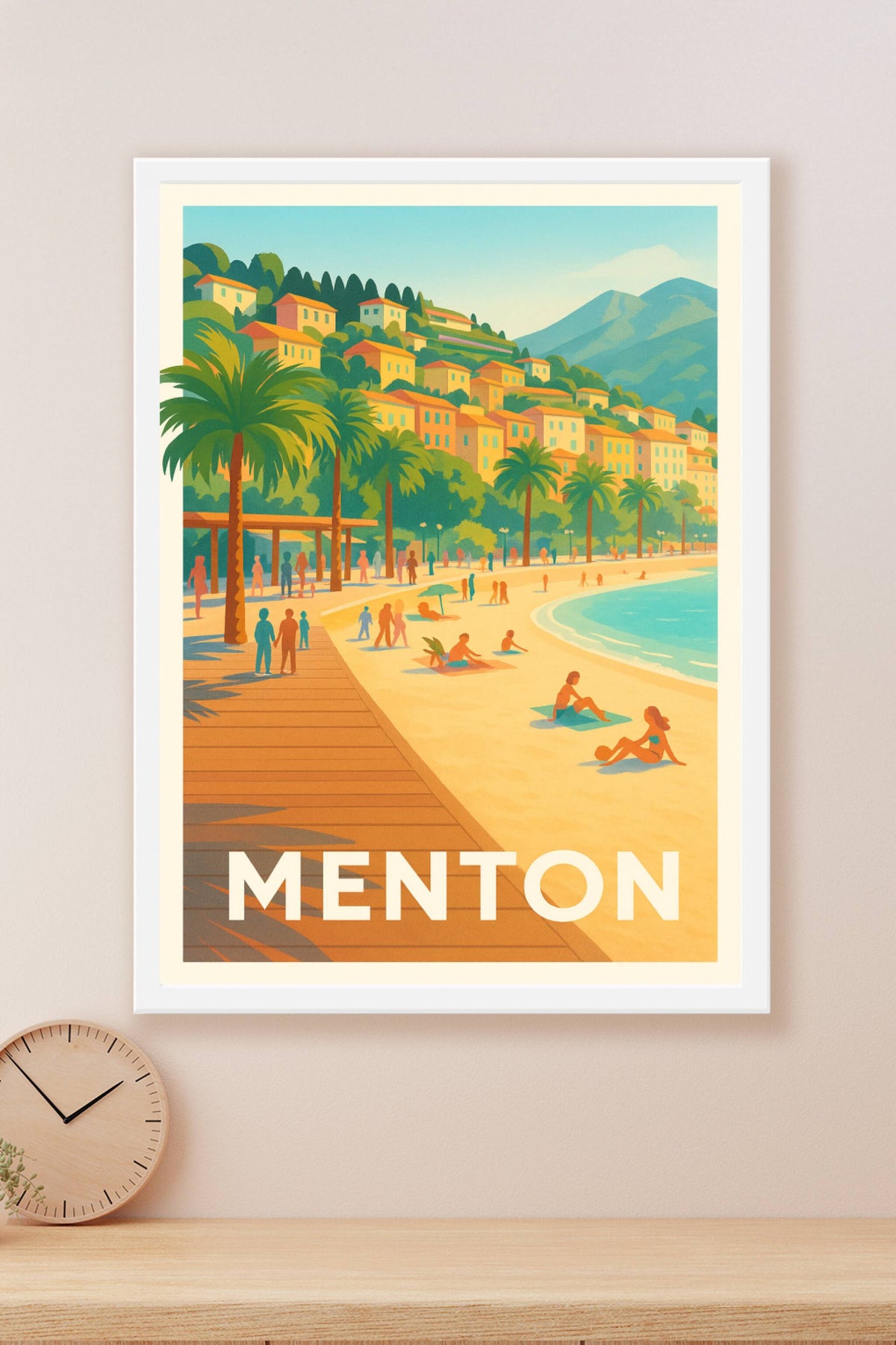 Affiche Menton — L'élégance en bord de mer · poster d'art de Menton