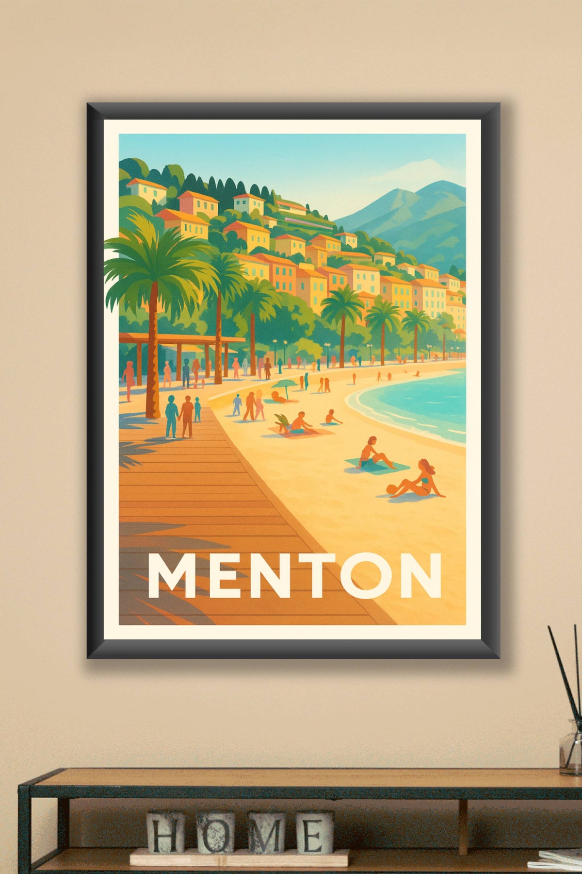 Affiche Menton — L'élégance en bord de mer · poster d'art de Menton