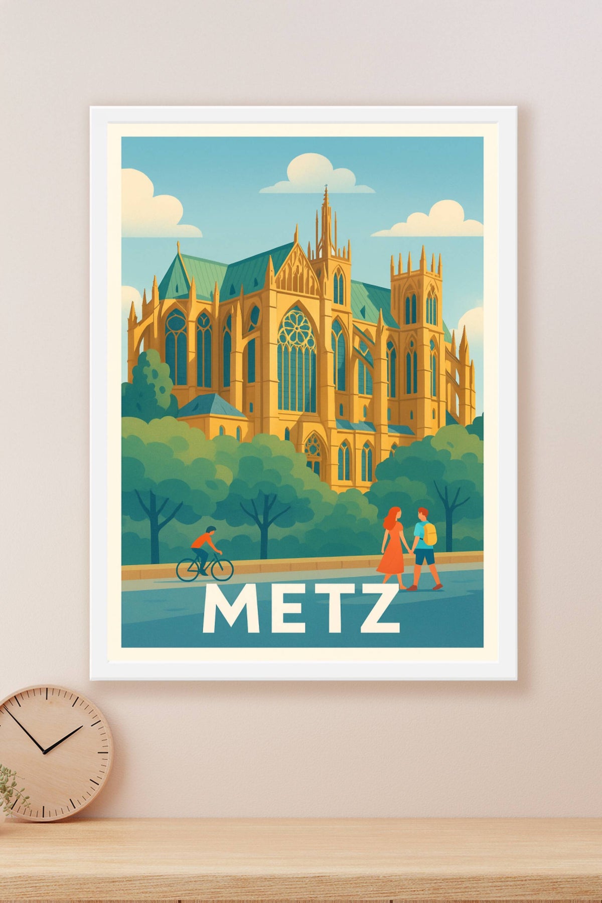 Affiche Metz — L'élégance gothique au cœur de la ville · poster d'art de Metz
