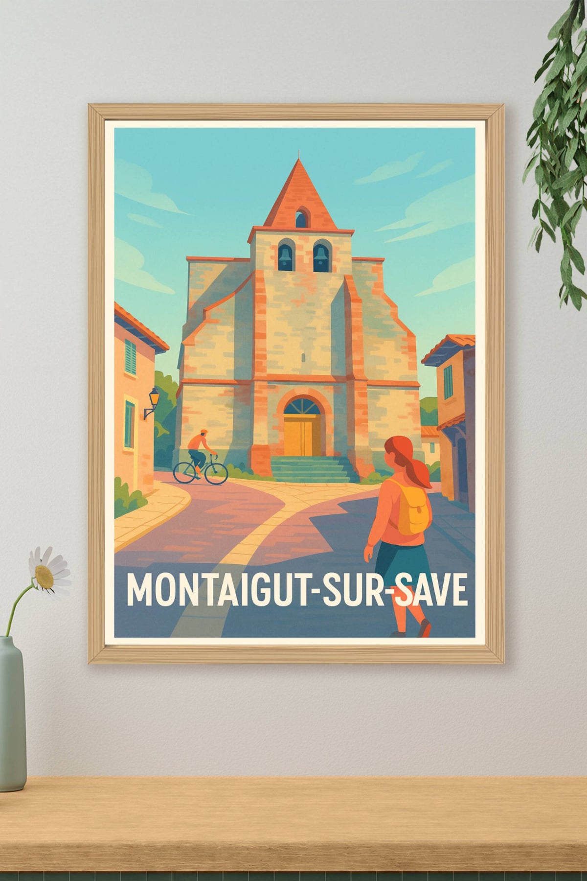 Affiche Montaigut-sur-Save — Charme historique au cœur de la ville · poster d'art de Montaigut-sur-Save