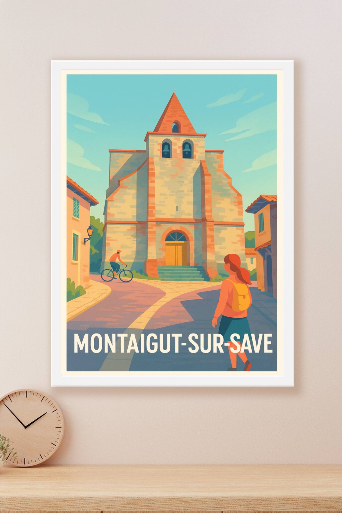 Affiche Montaigut-sur-Save — Charme historique au cœur de la ville · poster d'art de Montaigut-sur-Save
