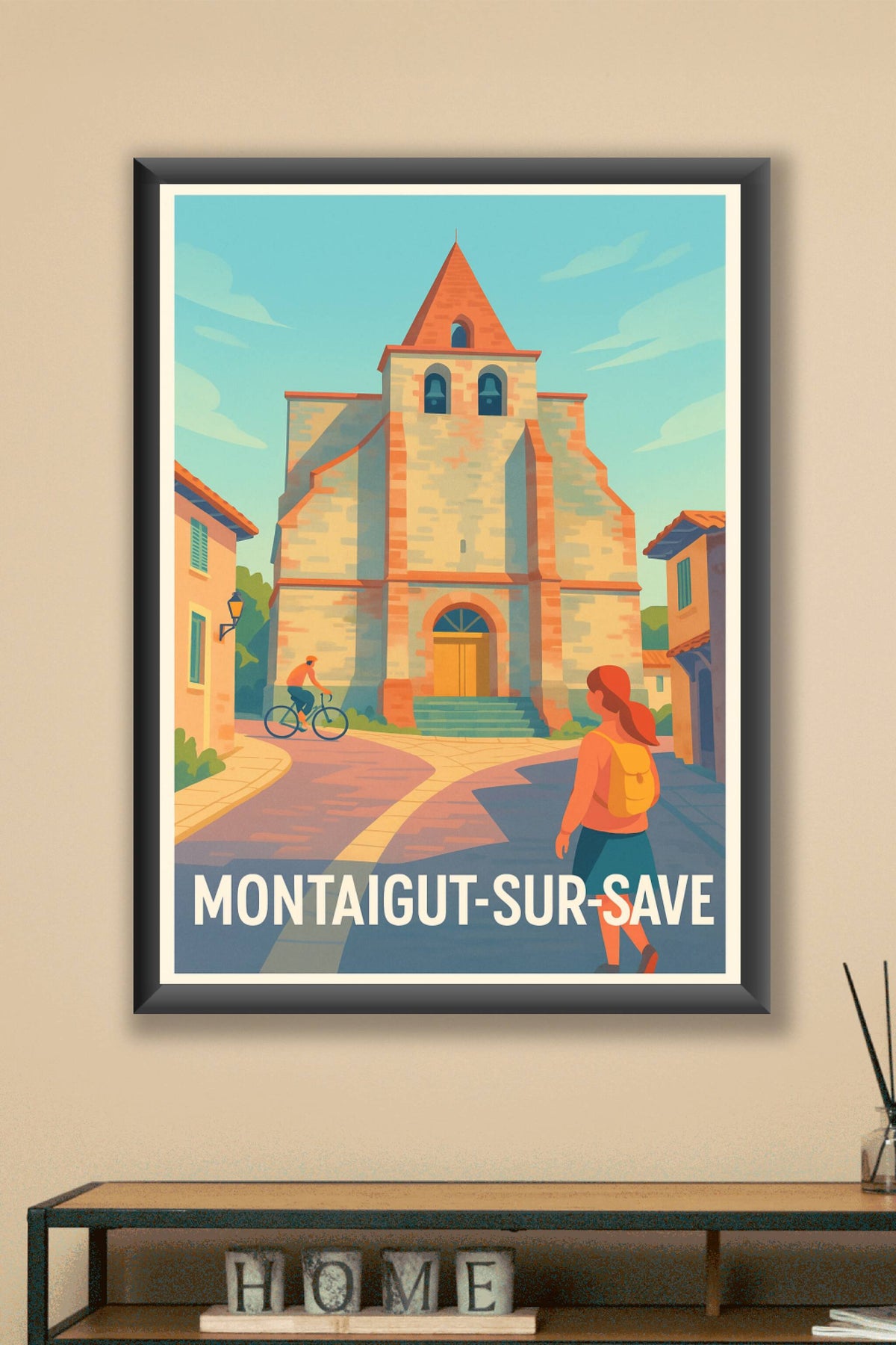 Affiche Montaigut-sur-Save — Charme historique au cœur de la ville · poster d'art de Montaigut-sur-Save