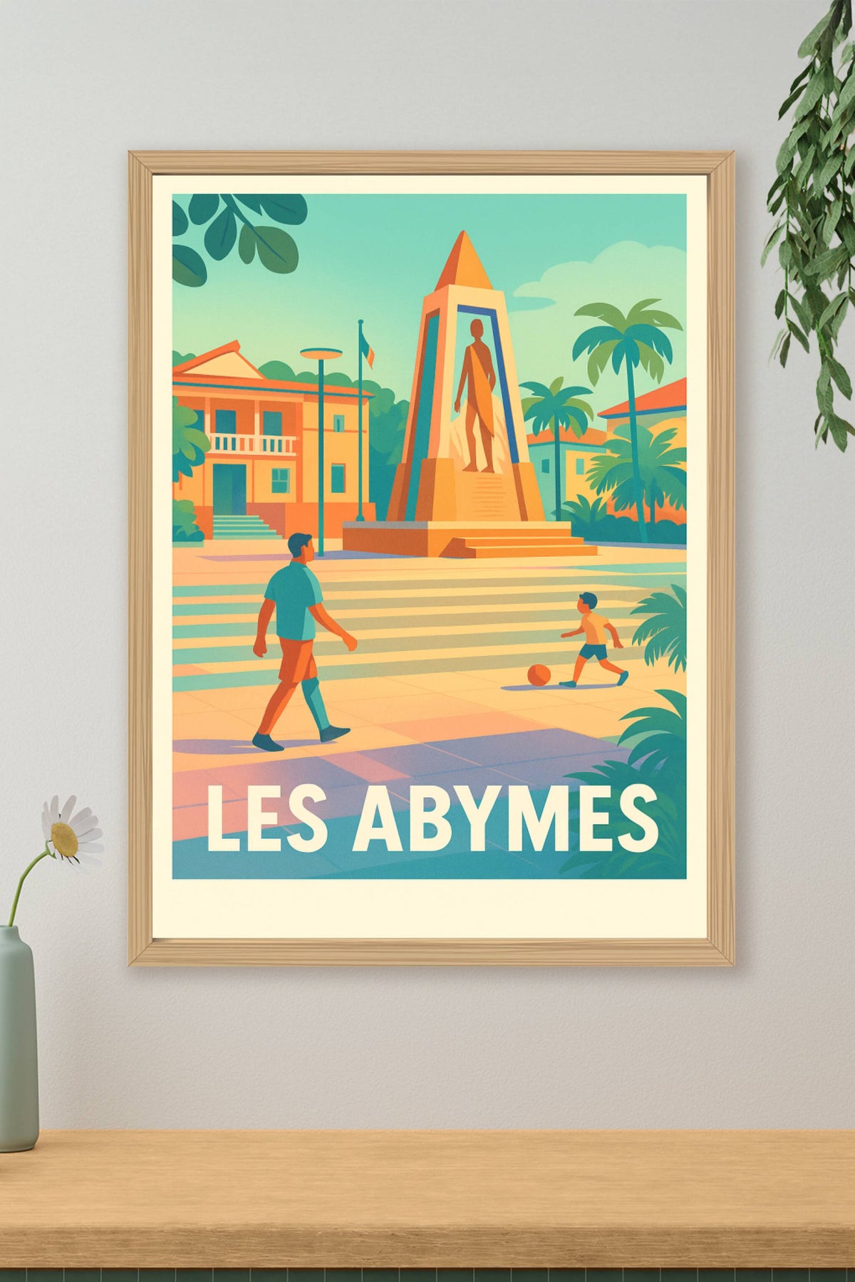 Affiche Les Abymes — Charme et patrimoine sous le soleil · poster d'art de Les Abymes