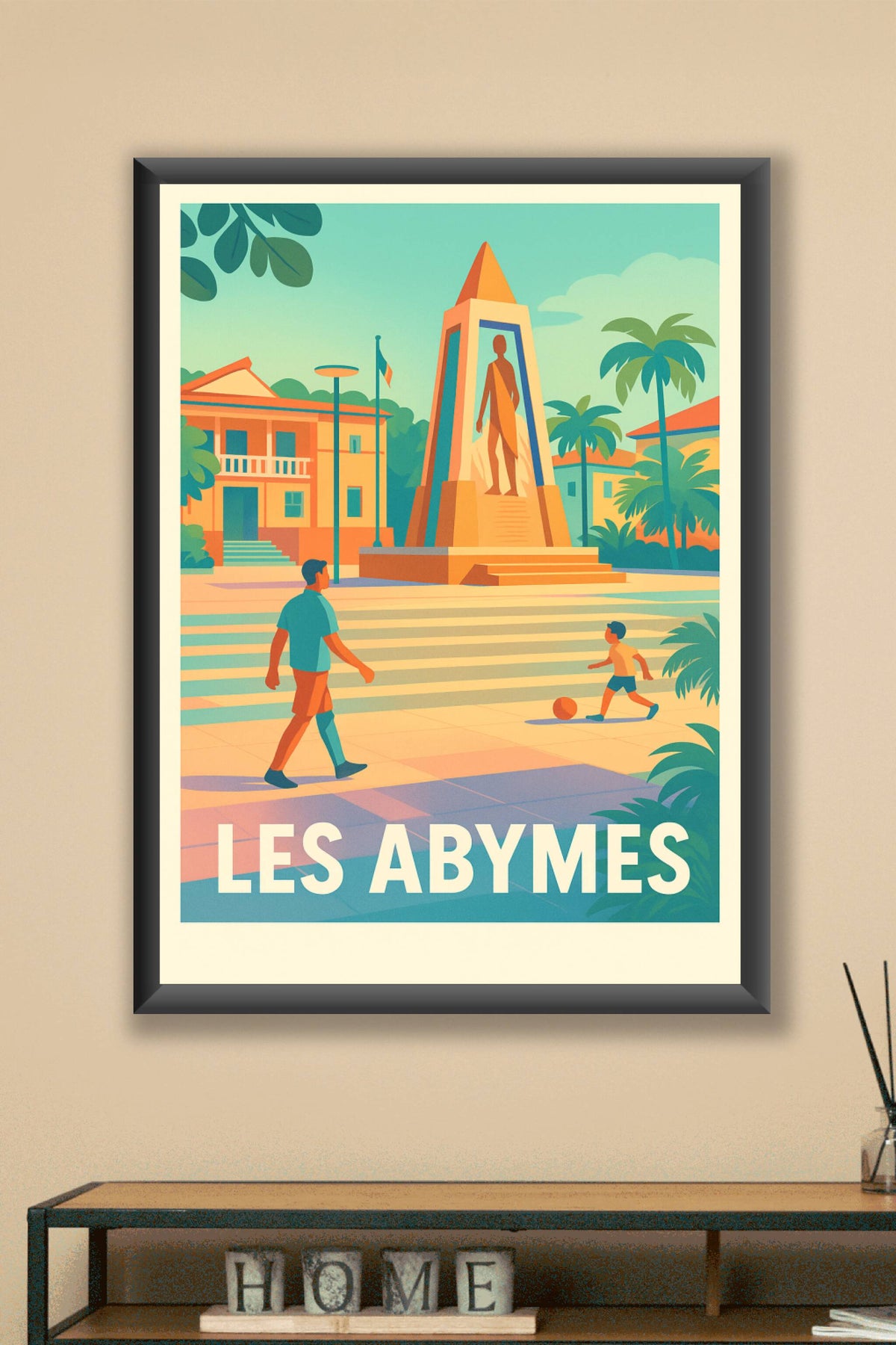 Affiche Les Abymes — Charme et patrimoine sous le soleil · poster d'art de Les Abymes