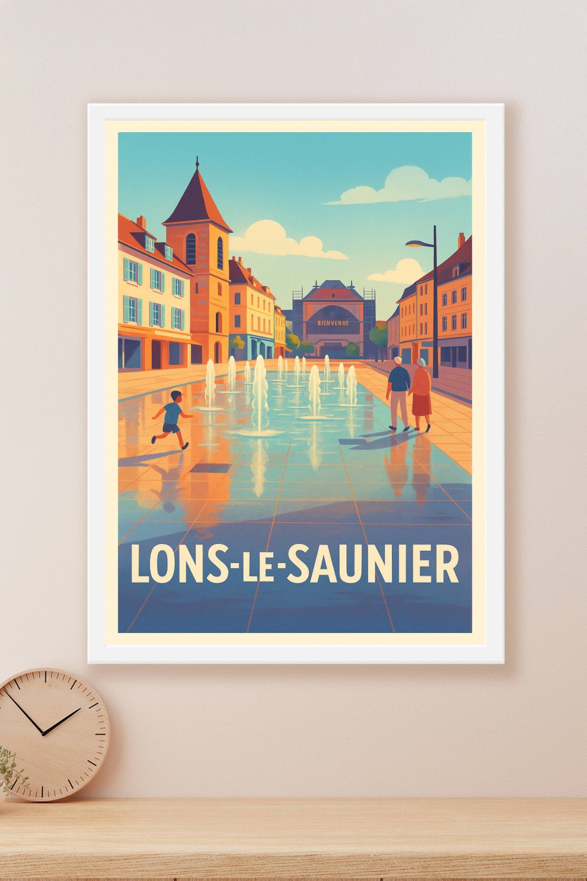 Affiche Lons-le-Saunier — Charme et Sérénité au Cœur de la Ville · poster d'art de Lons-le-Saunier