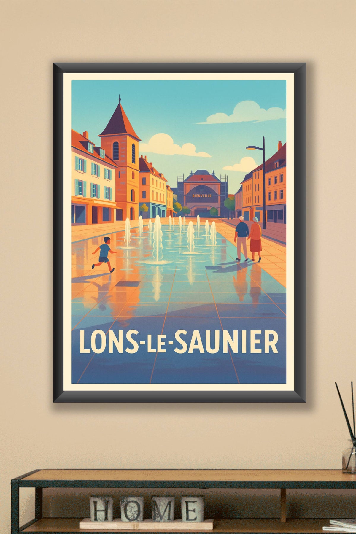Affiche Lons-le-Saunier — Charme et Sérénité au Cœur de la Ville · poster d'art de Lons-le-Saunier