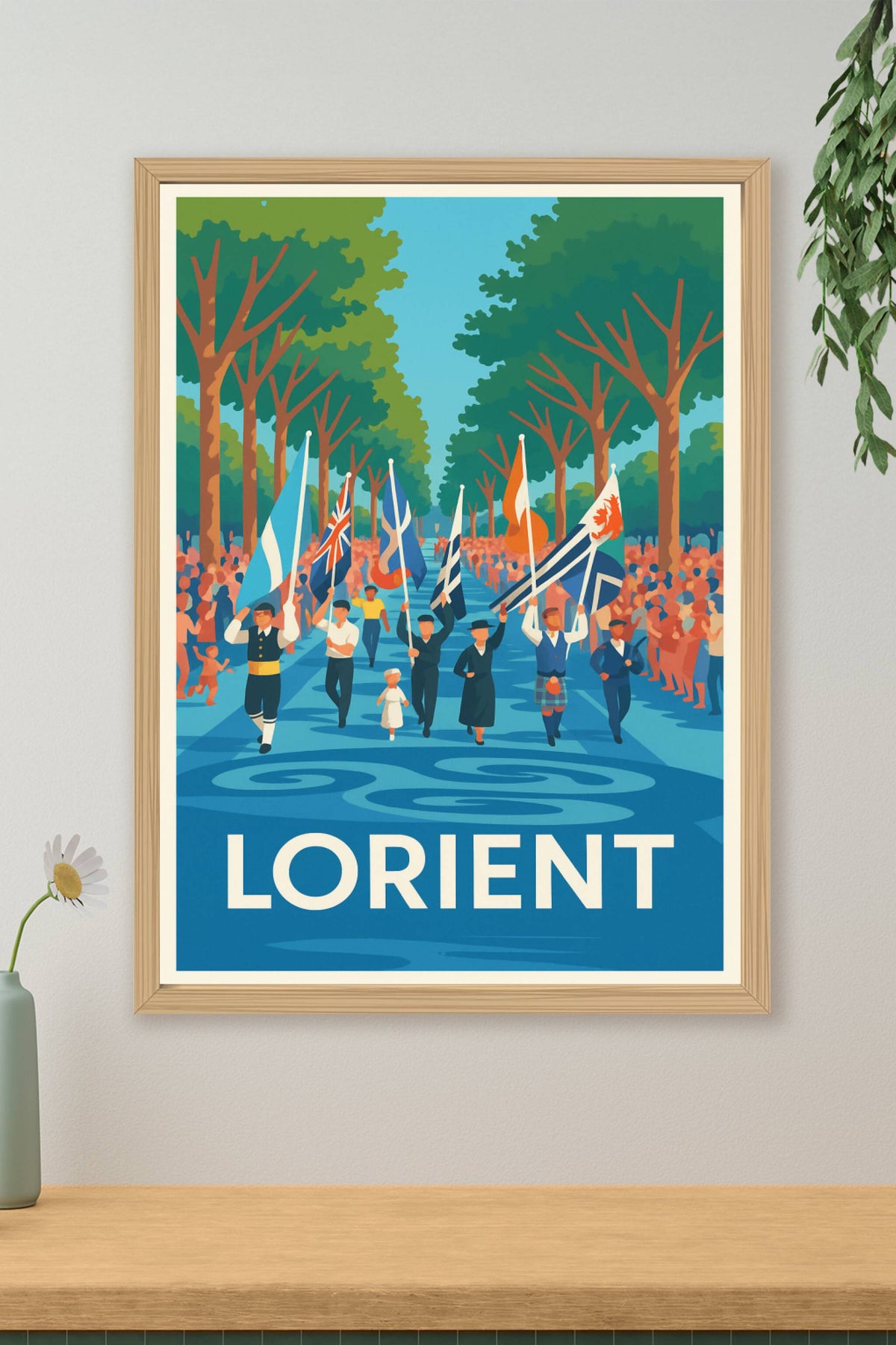 Affiche Lorient — Parades et Traditions Celtiques · poster d'art de Lorient