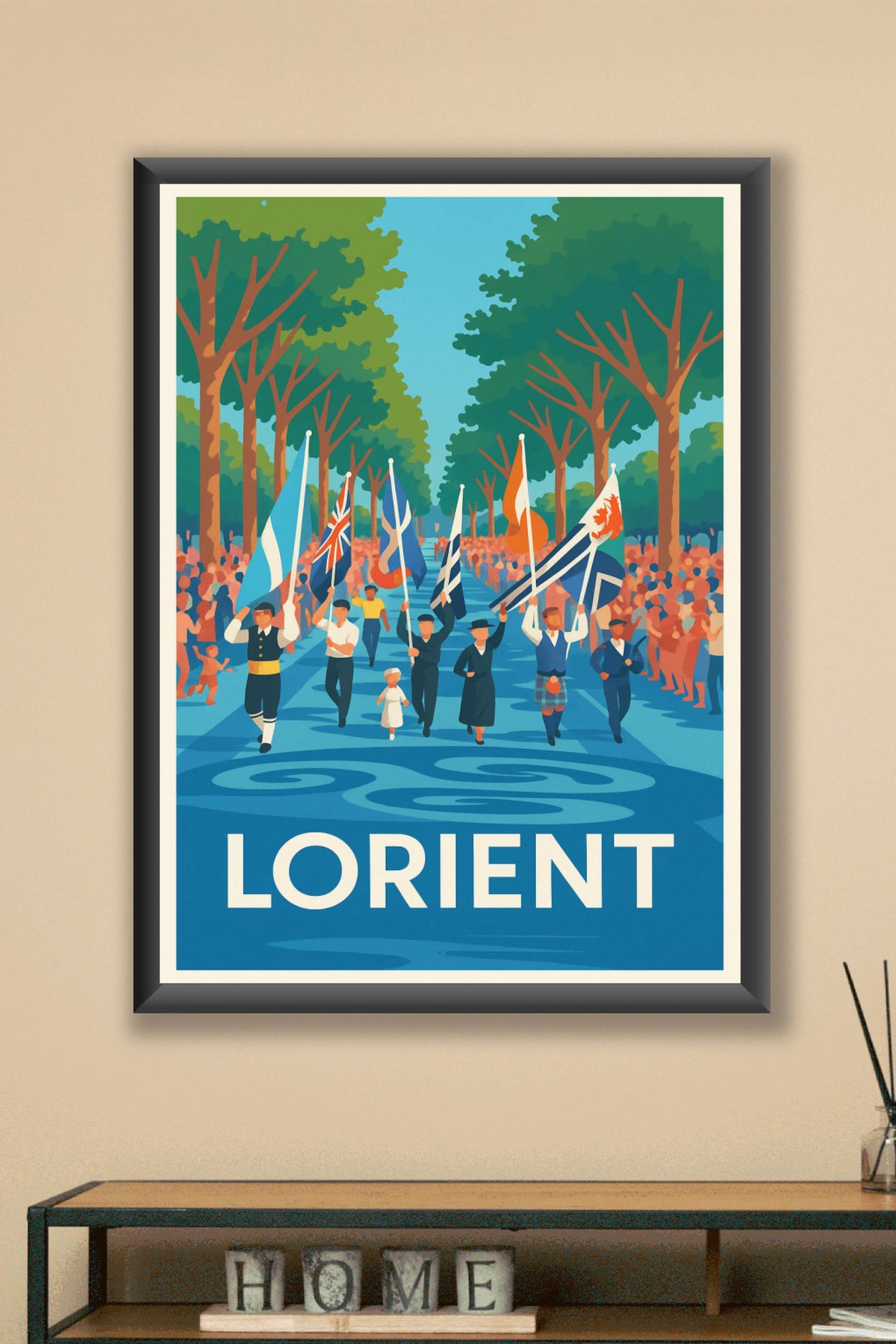 Affiche Lorient — Parades et Traditions Celtiques · poster d'art de Lorient