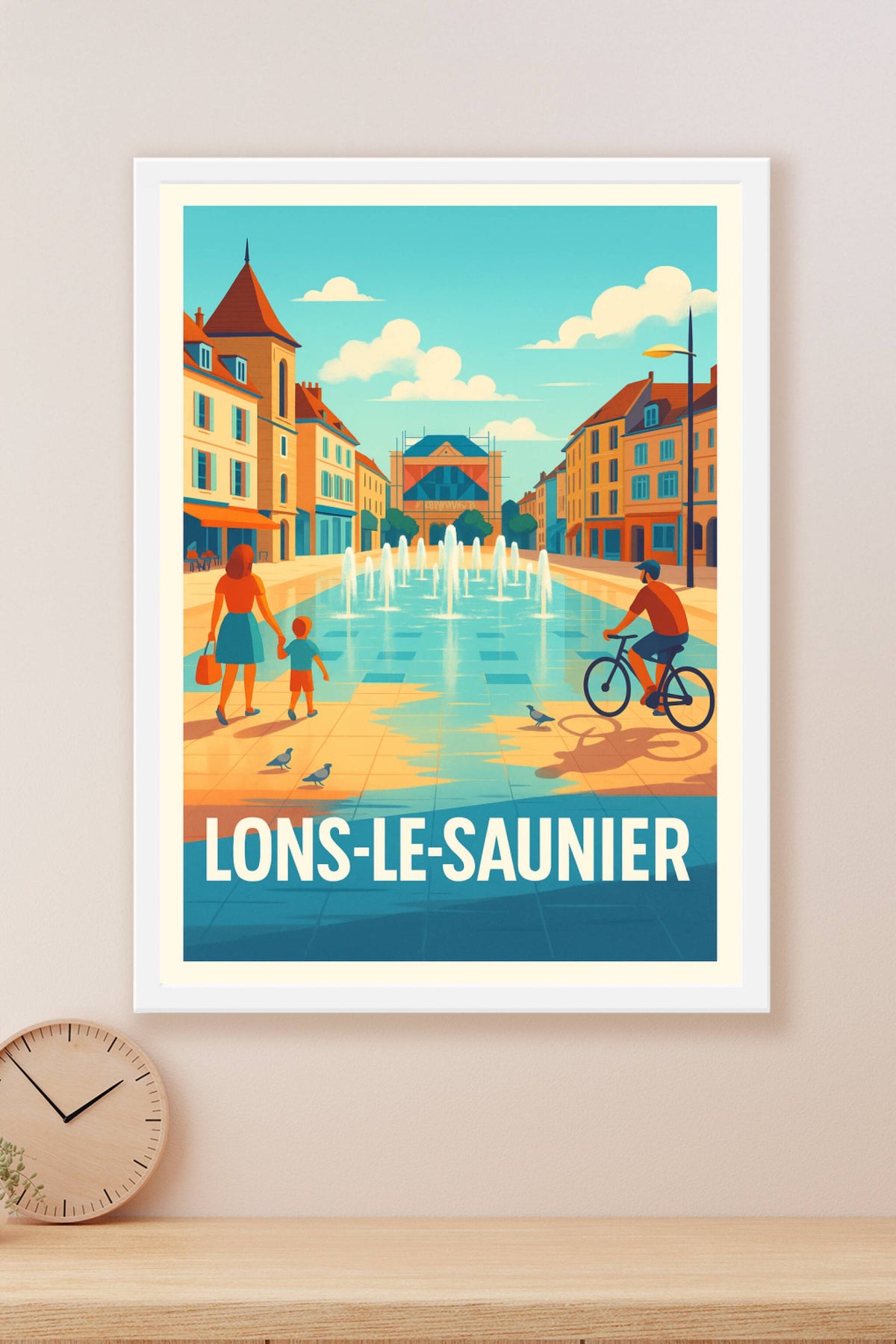 Affiche Lons-le-Saunier — Charme et sérénité au cœur de la ville · poster d'art de Lons-le-Saunier