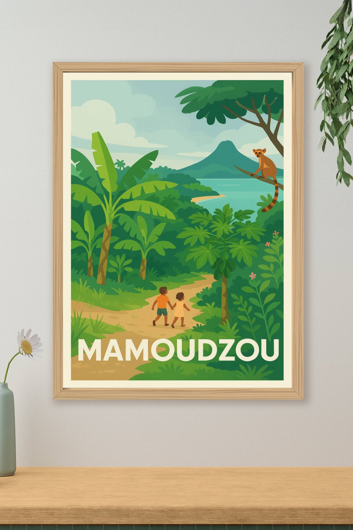 Affiche Mamoudzou — L'appel de la nature tropicale · poster d'art de Mamoudzou