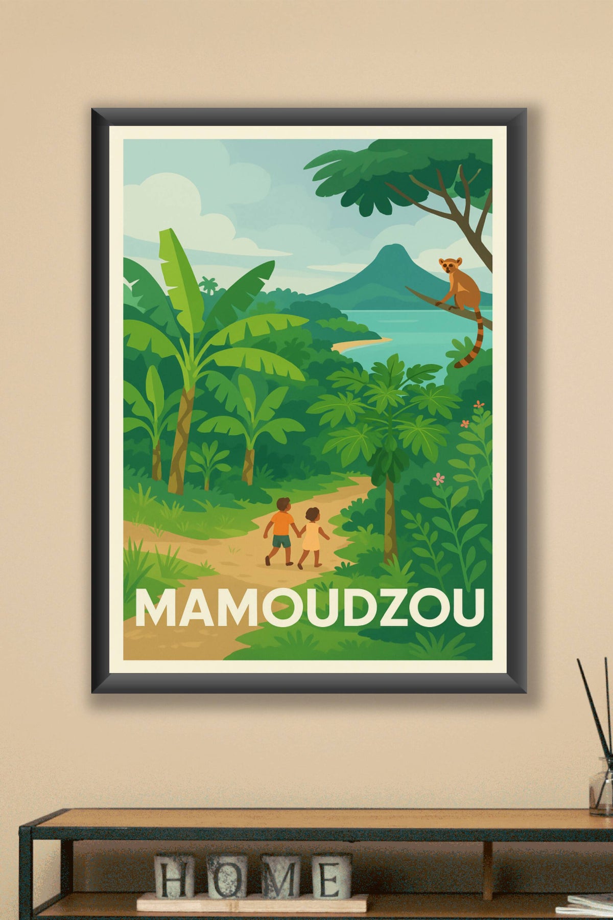 Affiche Mamoudzou — L'appel de la nature tropicale · poster d'art de Mamoudzou