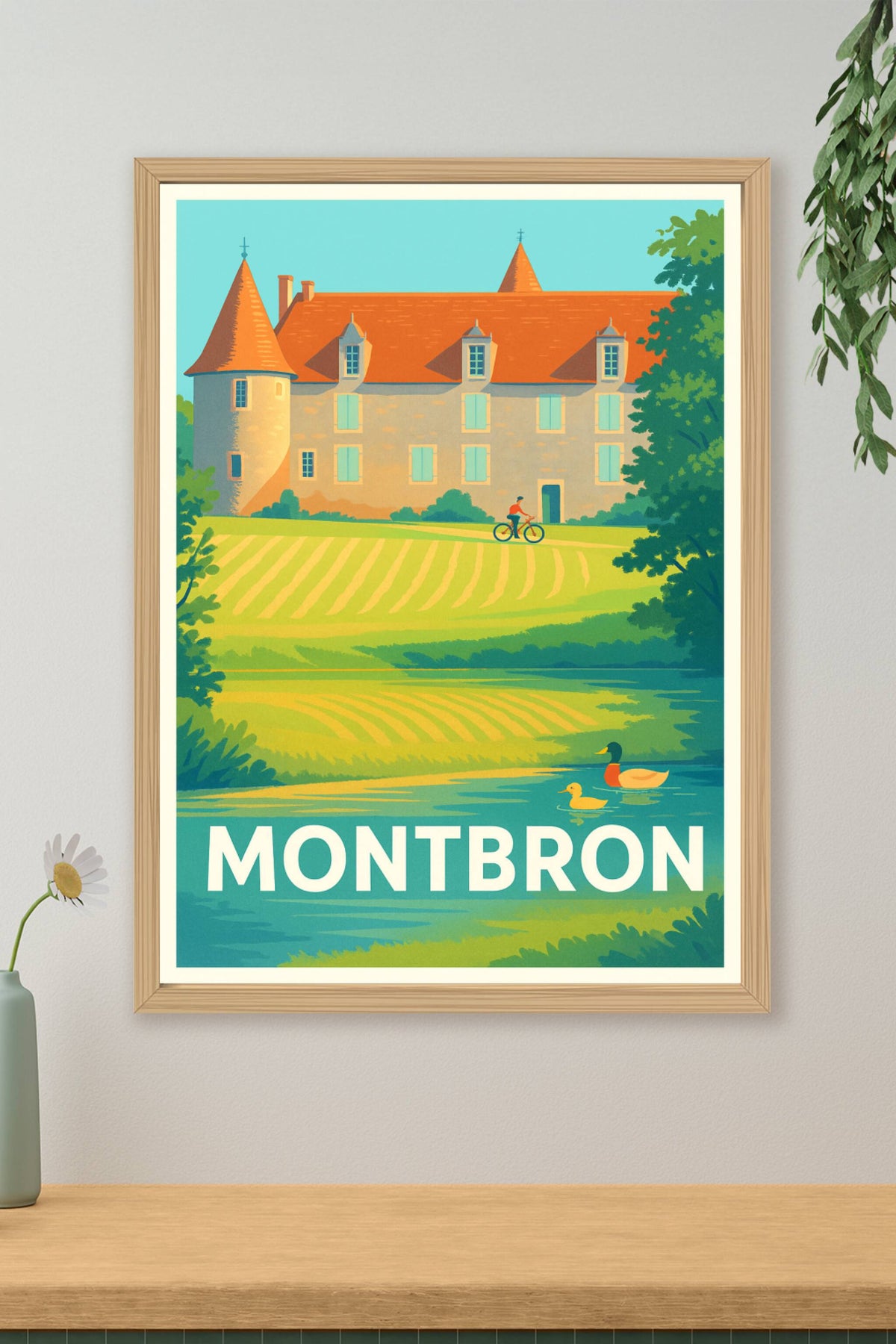 Affiche Montbron — Un havre de paix champêtre · poster d'art de Montbron