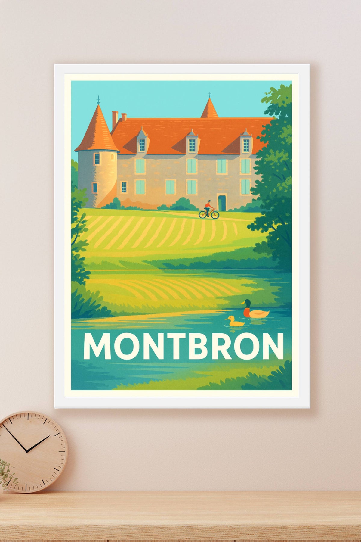 Affiche Montbron — Un havre de paix champêtre · poster d'art de Montbron