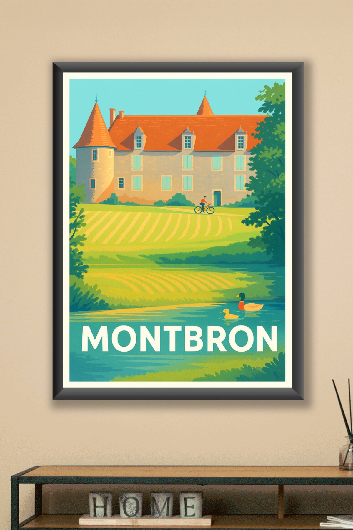 Affiche Montbron — Un havre de paix champêtre · poster d'art de Montbron