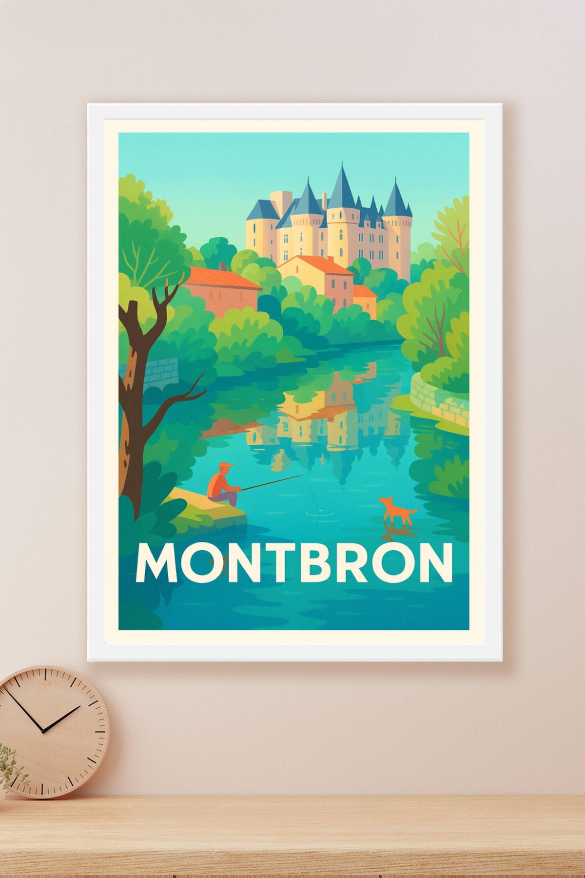 Affiche Montbron — Sérénité au fil de l'eau · poster d'art de Montbron