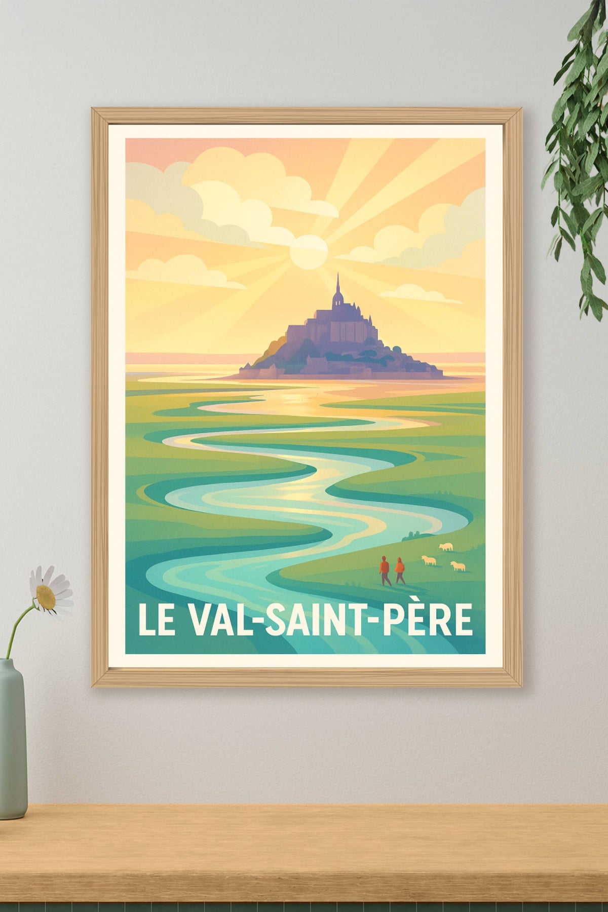 Affiche Le Val-Saint-Père — L'évasion paisible et lumineuse · poster d'art de Le Val-Saint-Père