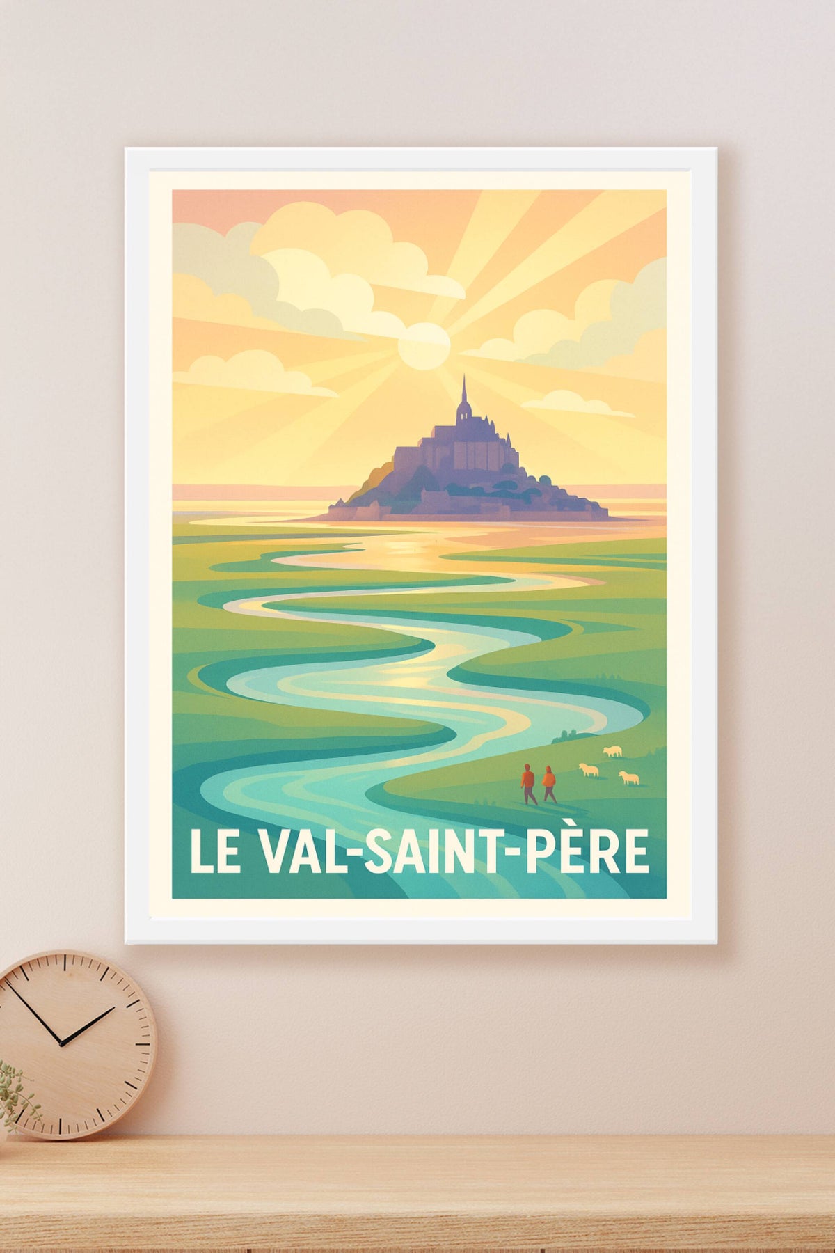 Affiche Le Val-Saint-Père — L'évasion paisible et lumineuse · poster d'art de Le Val-Saint-Père