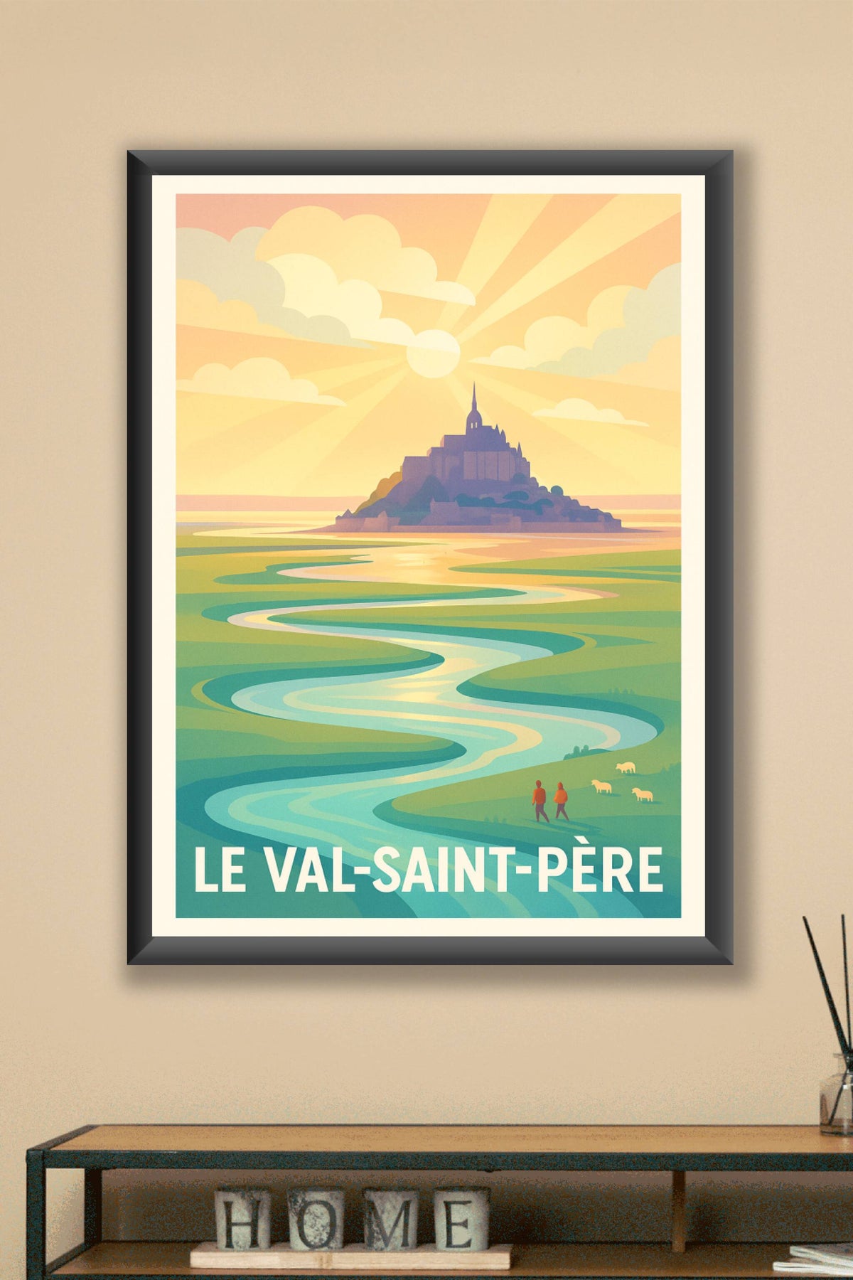 Affiche Le Val-Saint-Père — L'évasion paisible et lumineuse · poster d'art de Le Val-Saint-Père