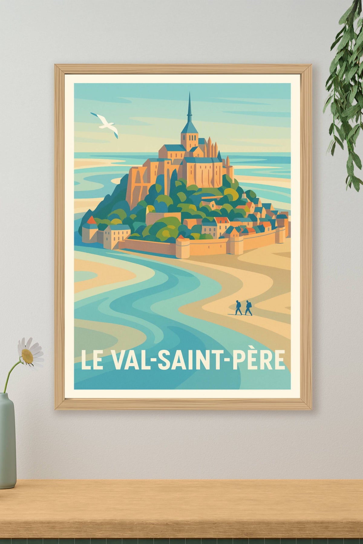 Affiche Le Val-Saint-Père — Une escapade marine intemporelle · poster d'art de Le Val-Saint-Père