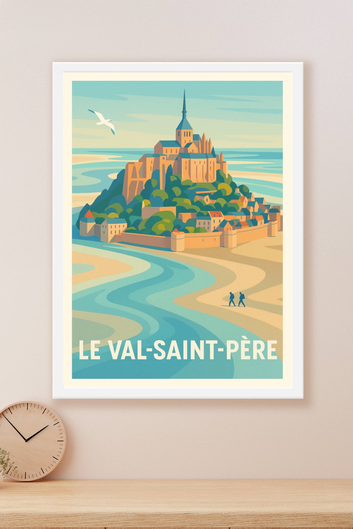 Affiche Le Val-Saint-Père — Une escapade marine intemporelle · poster d'art de Le Val-Saint-Père