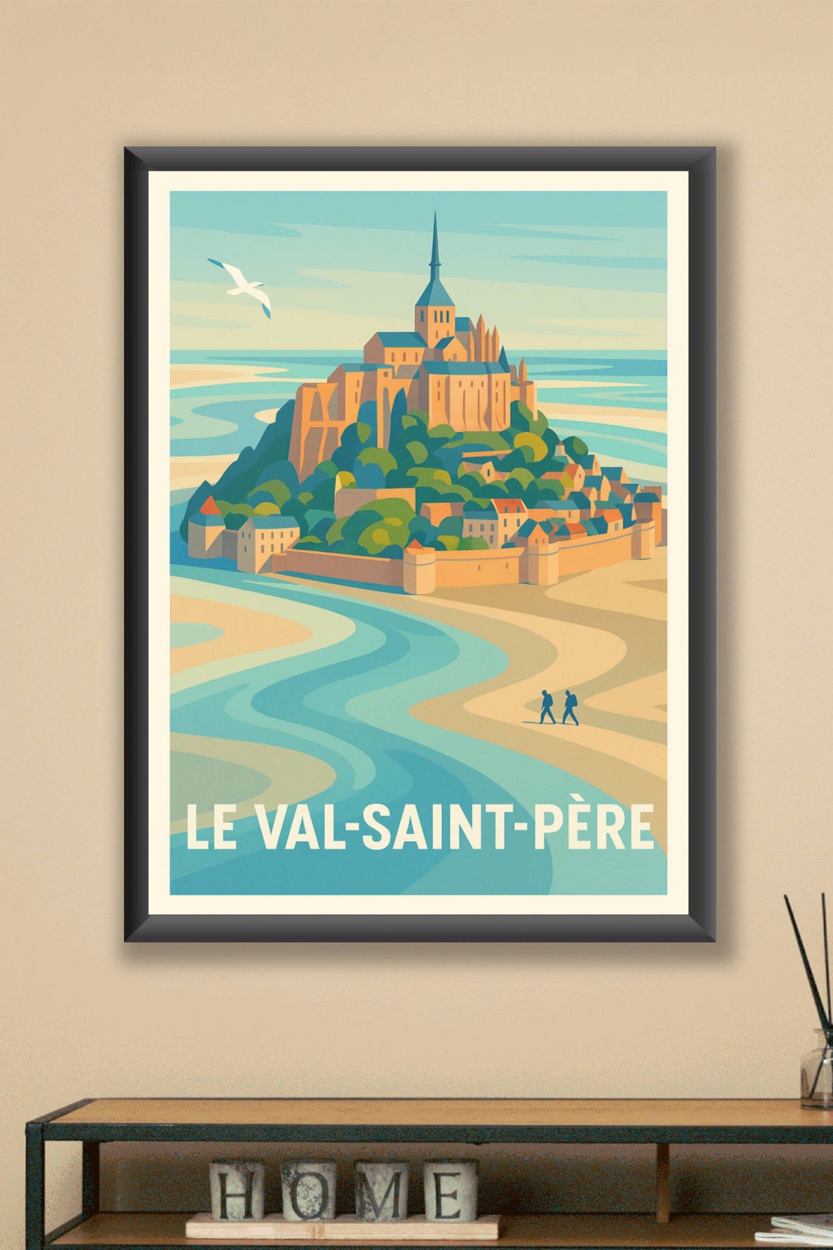 Affiche Le Val-Saint-Père — Une escapade marine intemporelle · poster d'art de Le Val-Saint-Père