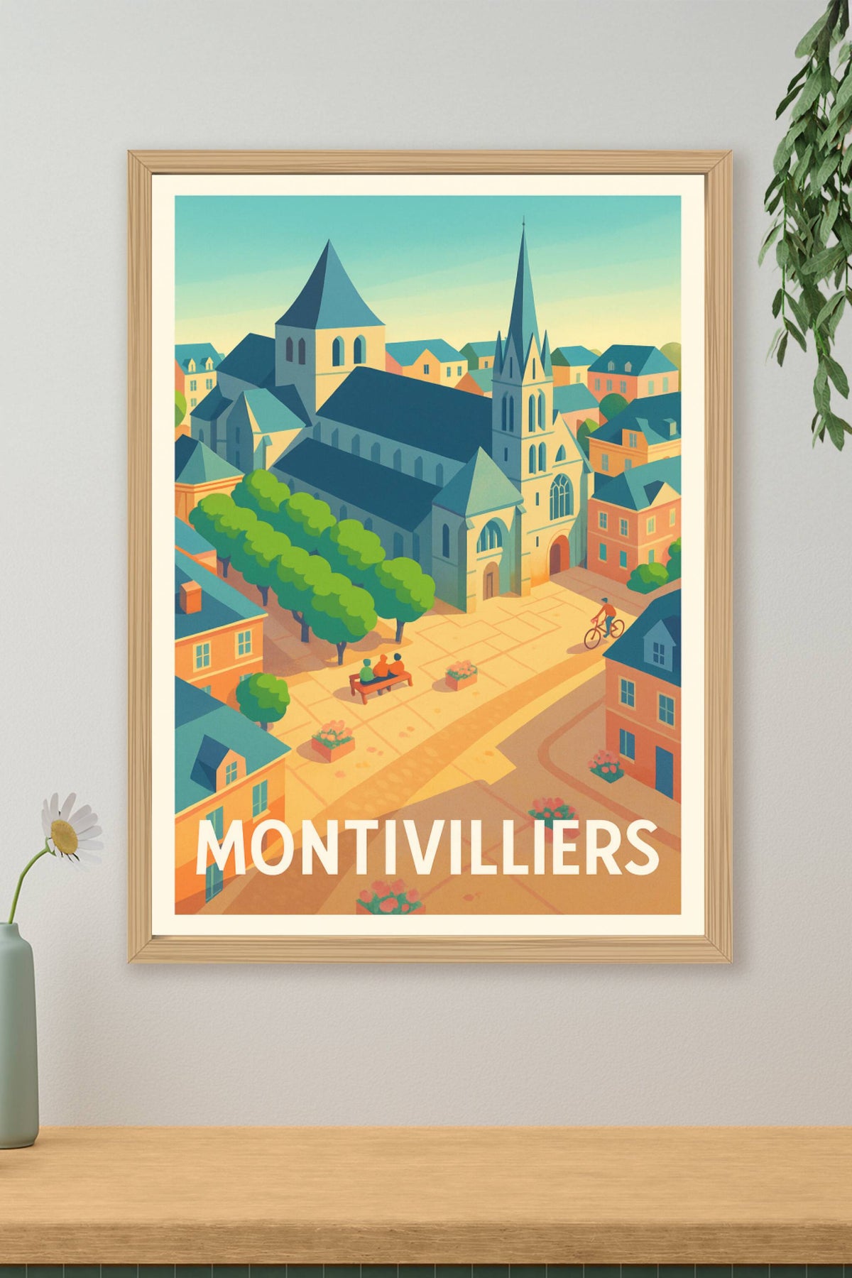 Affiche Montivilliers — Charme et Sérénité normande · poster d'art de Montivilliers