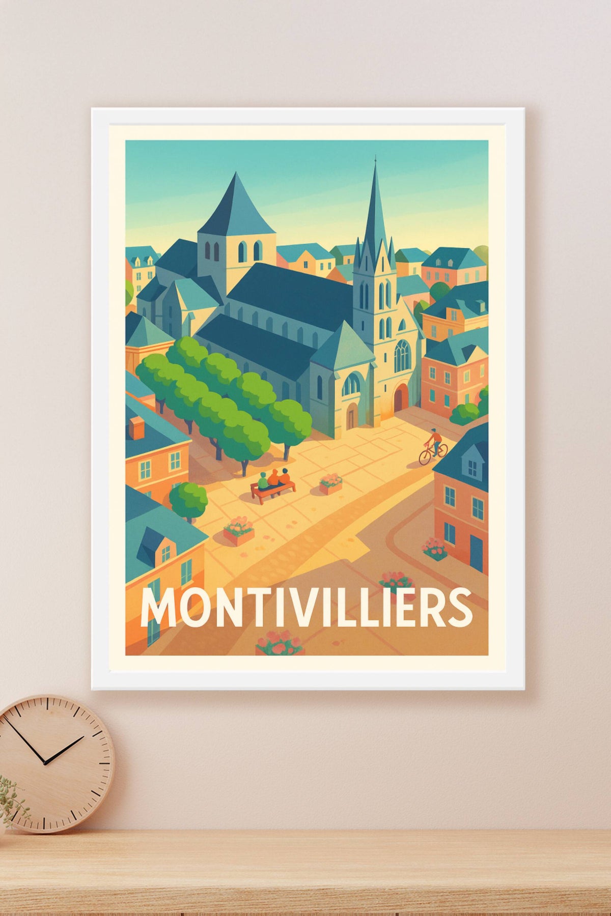 Affiche Montivilliers — Charme et Sérénité normande · poster d'art de Montivilliers
